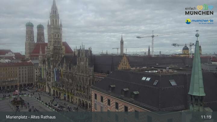 Archiv Foto Webcam Marienplatz München - Altes Rathaus