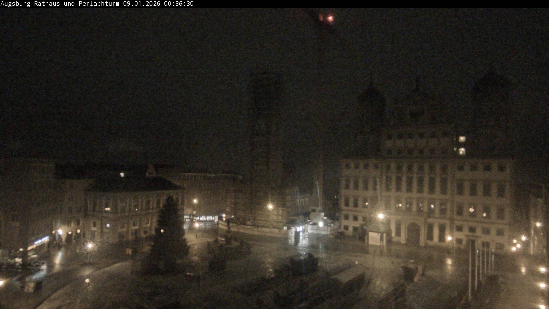 Archiv Foto Webcam Augsburger Rathausplatz und Perlachturm