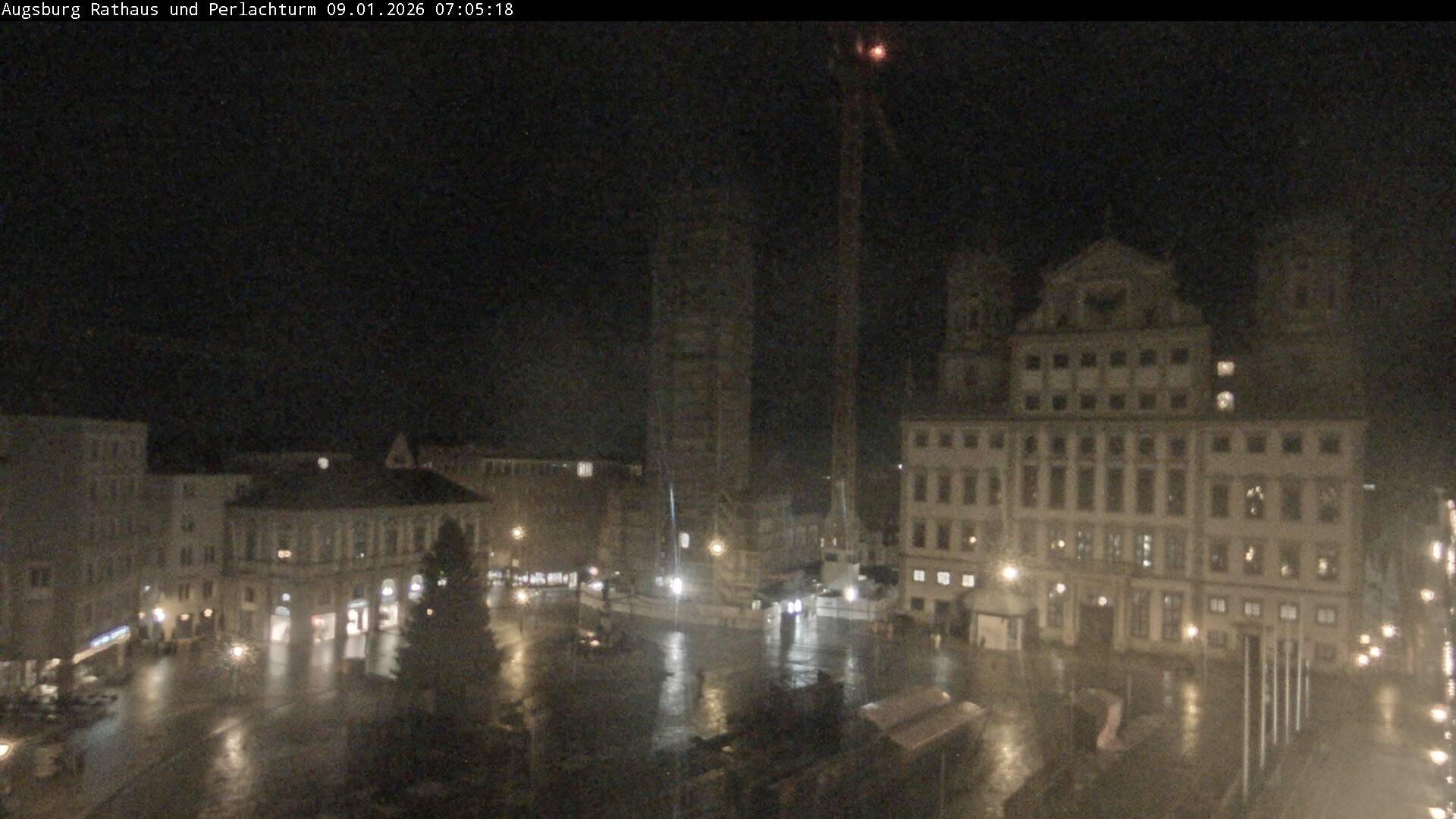 Archiv Foto Webcam Augsburger Rathausplatz und Perlachturm