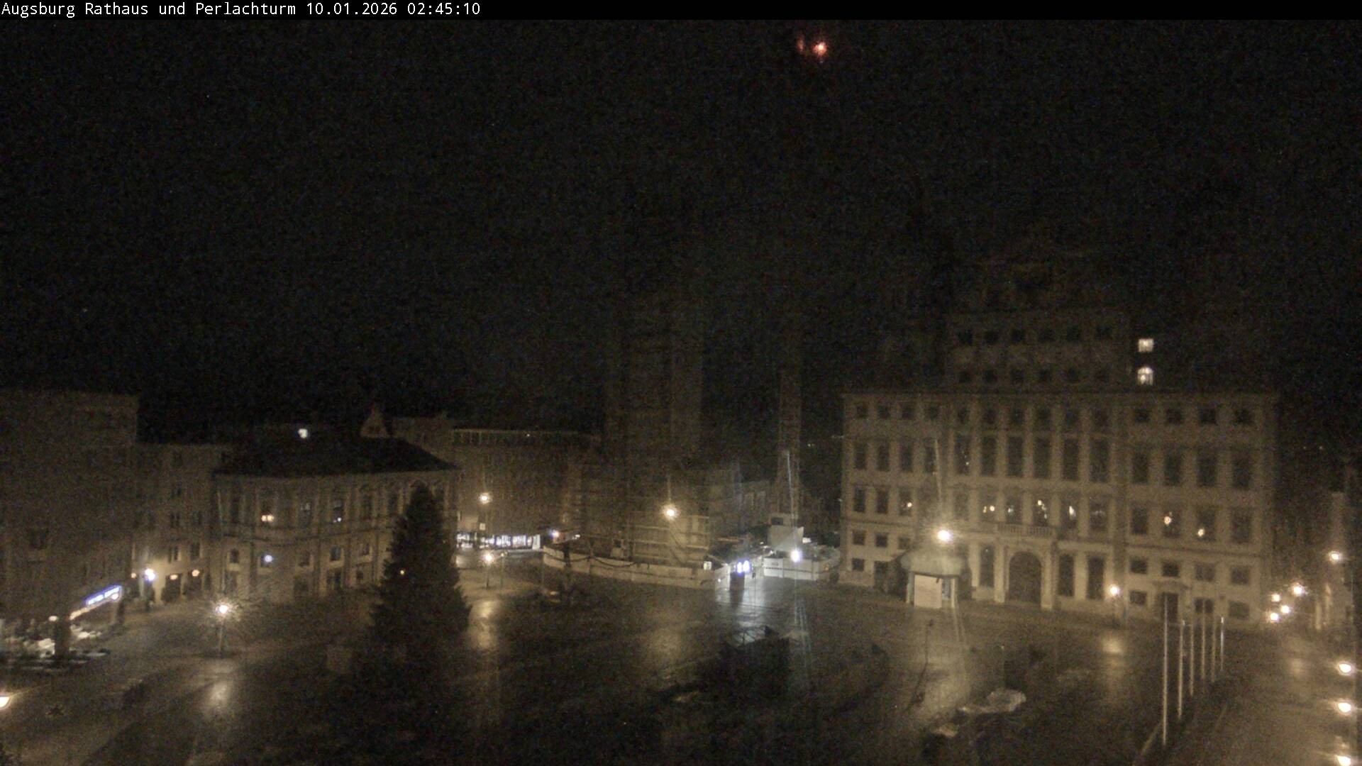 Archiv Foto Webcam Augsburger Rathausplatz und Perlachturm