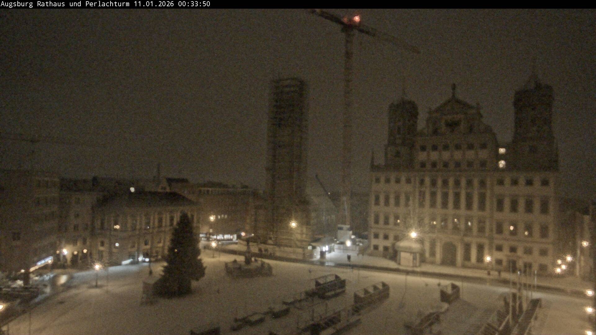 Archiv Foto Webcam Augsburger Rathausplatz und Perlachturm