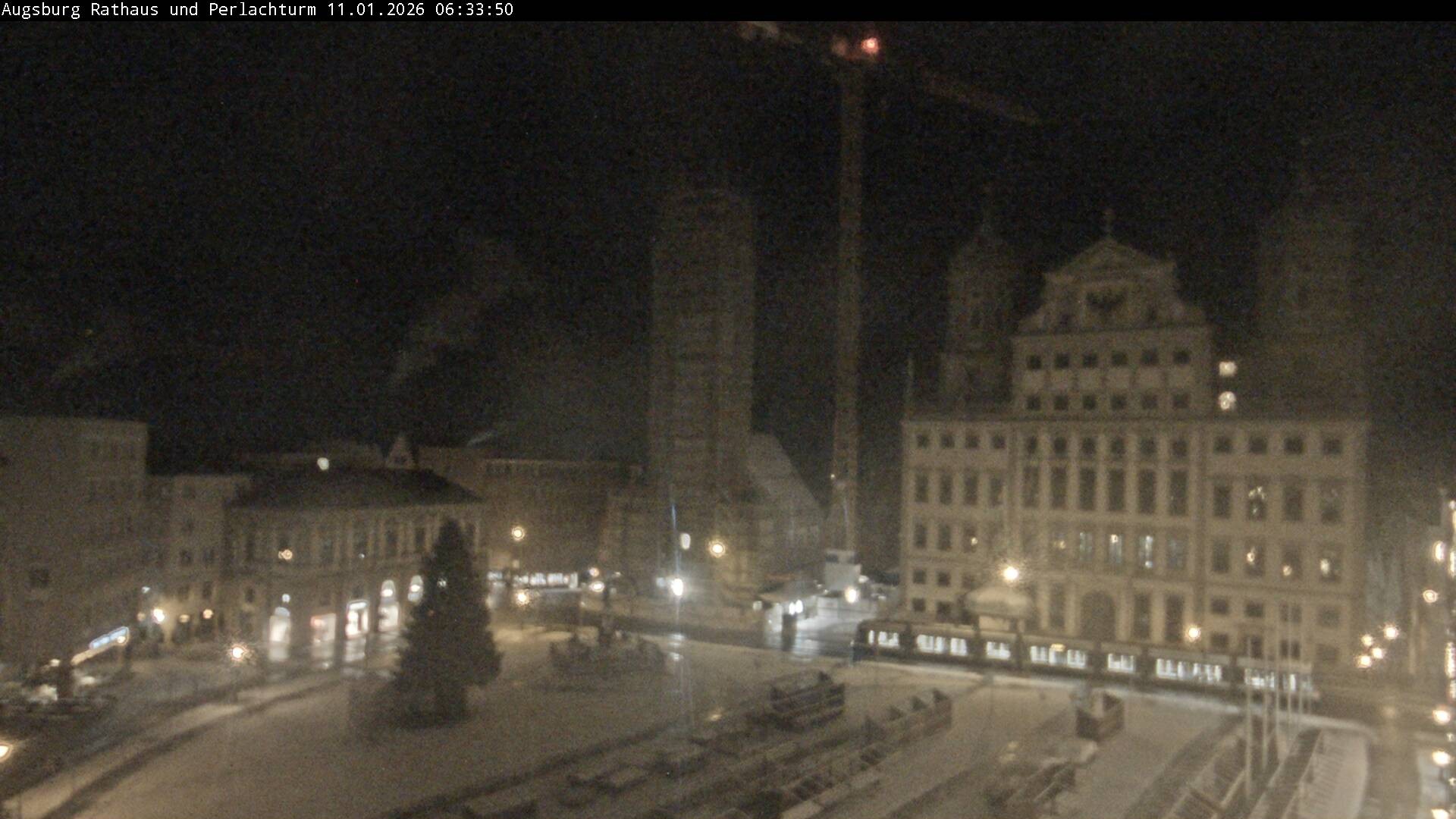 Archiv Foto Webcam Augsburger Rathausplatz und Perlachturm