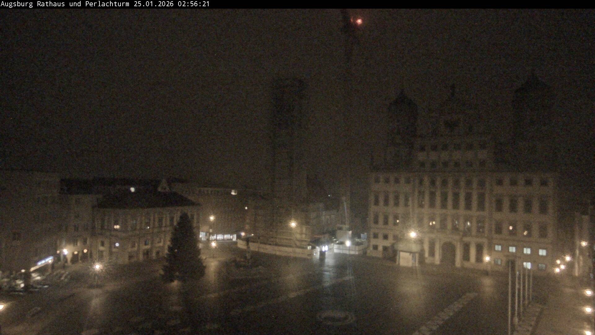 Archiv Foto Webcam Augsburger Rathausplatz und Perlachturm