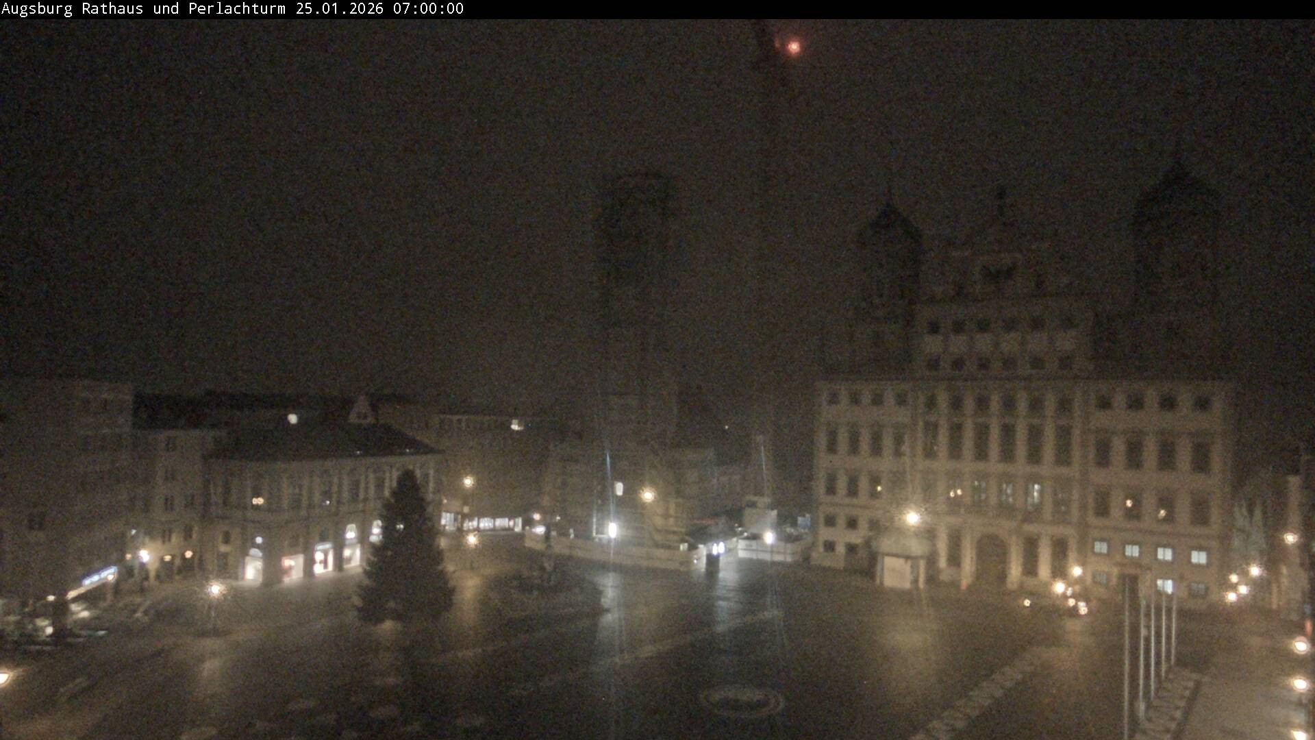 Archiv Foto Webcam Augsburger Rathausplatz und Perlachturm