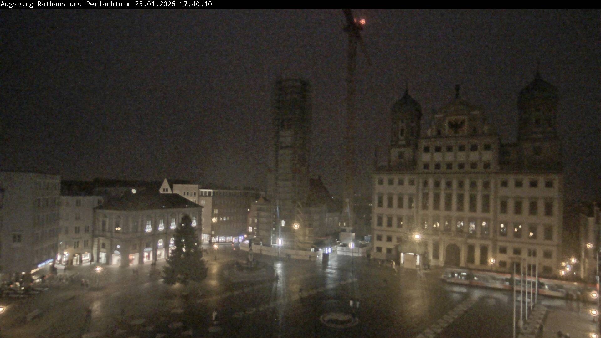 Archiv Foto Webcam Augsburger Rathausplatz und Perlachturm