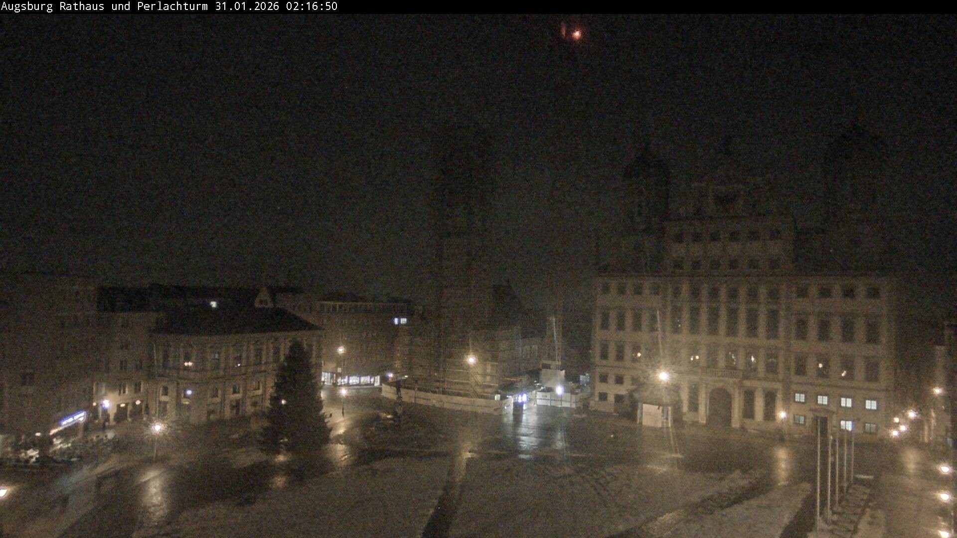 Archiv Foto Webcam Augsburger Rathausplatz und Perlachturm