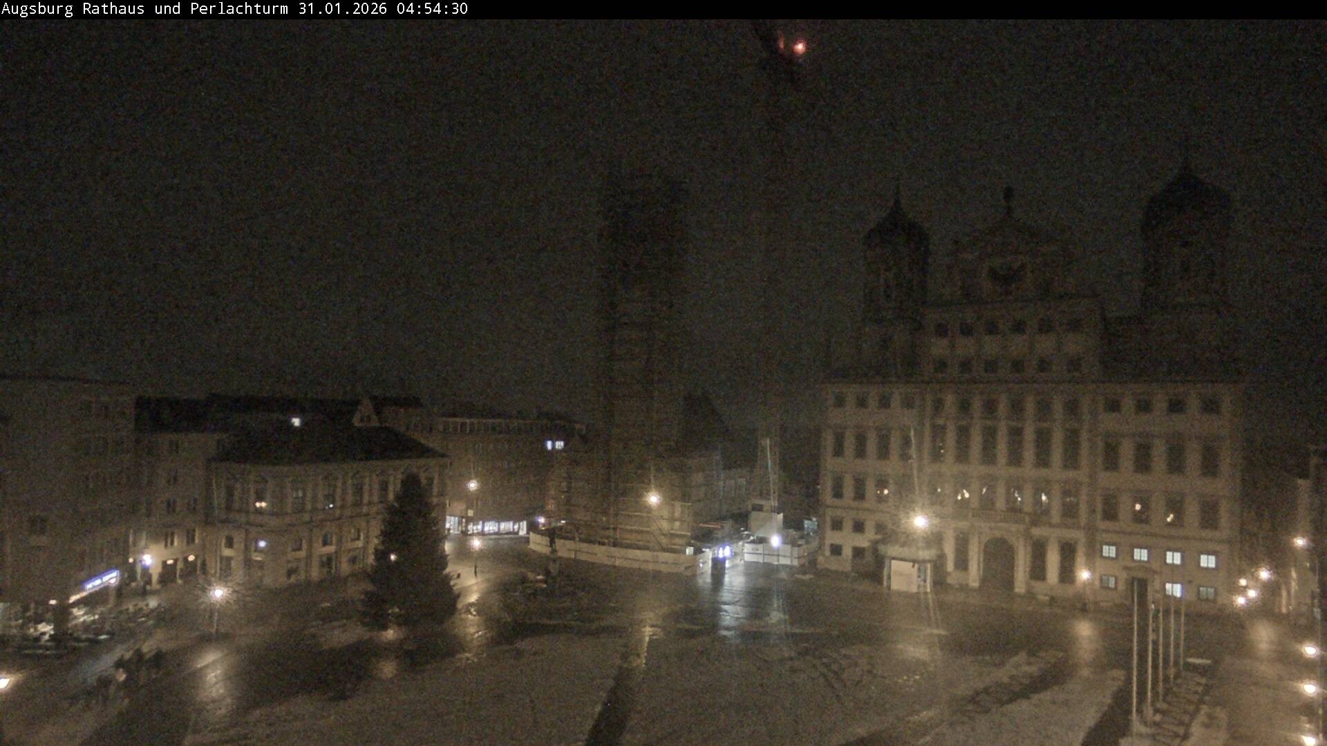 Archiv Foto Webcam Augsburger Rathausplatz und Perlachturm