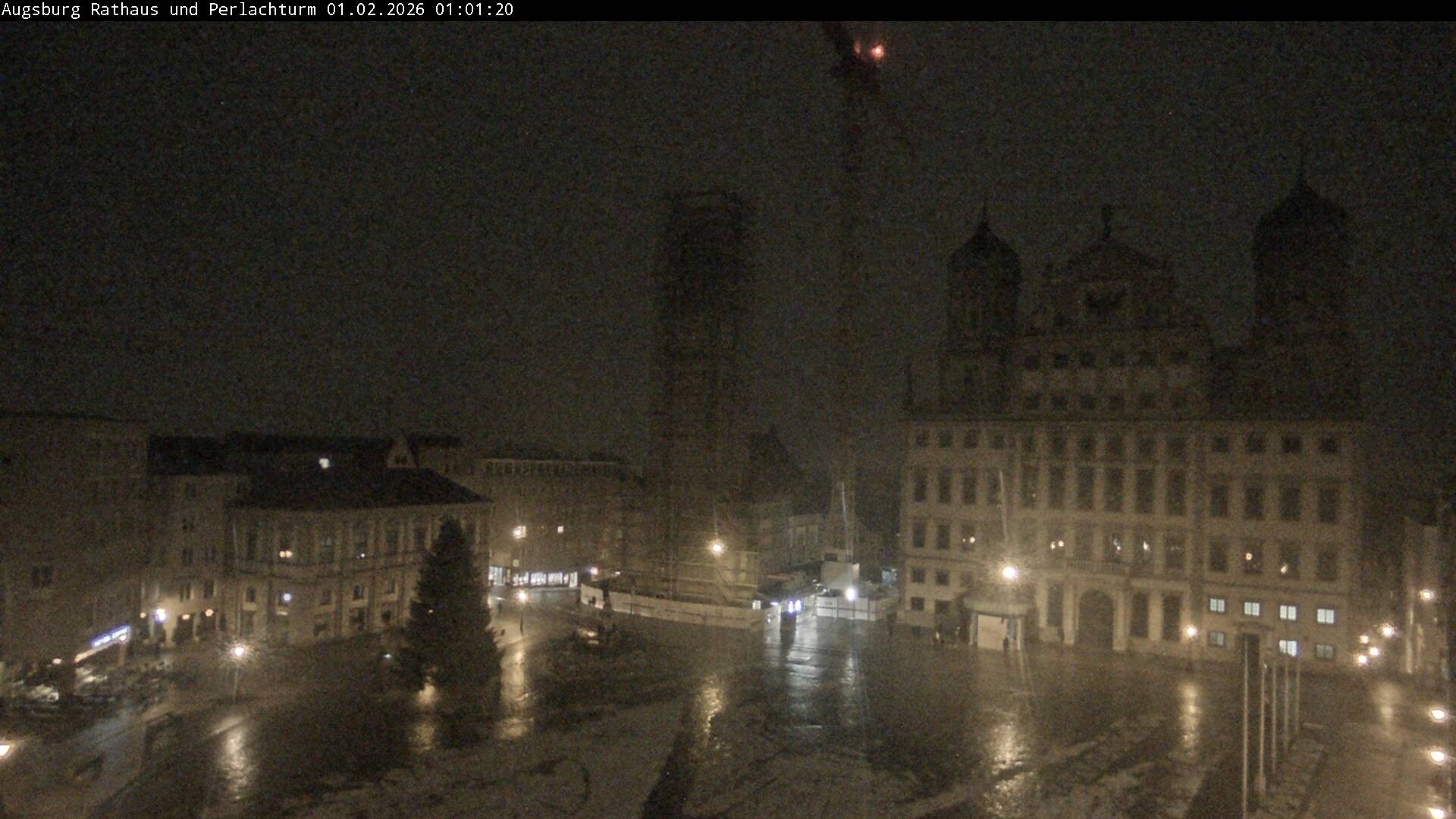 Archiv Foto Webcam Augsburger Rathausplatz und Perlachturm