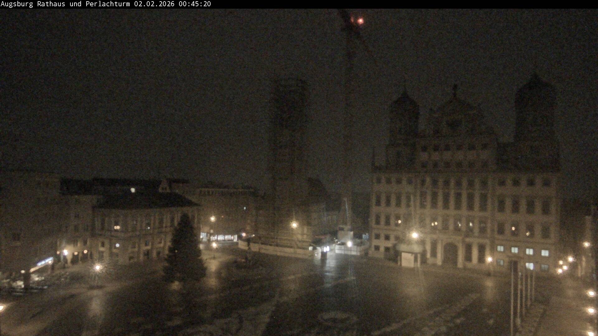 Archiv Foto Webcam Augsburger Rathausplatz und Perlachturm