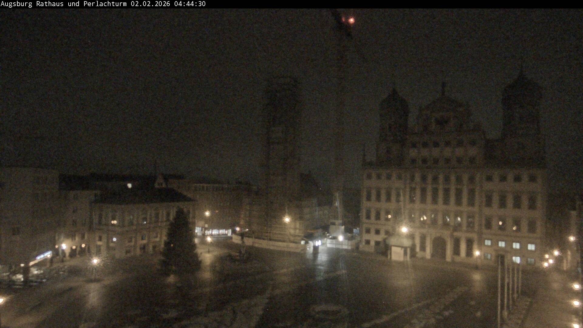 Archiv Foto Webcam Augsburger Rathausplatz und Perlachturm