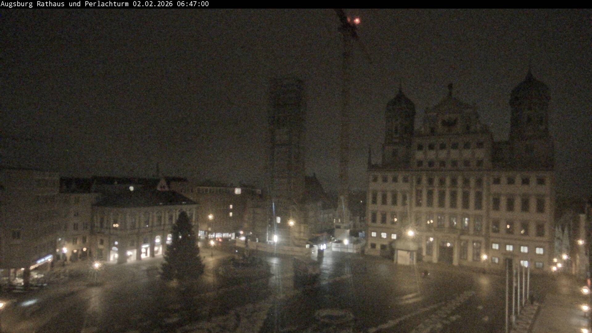 Archiv Foto Webcam Augsburger Rathausplatz und Perlachturm