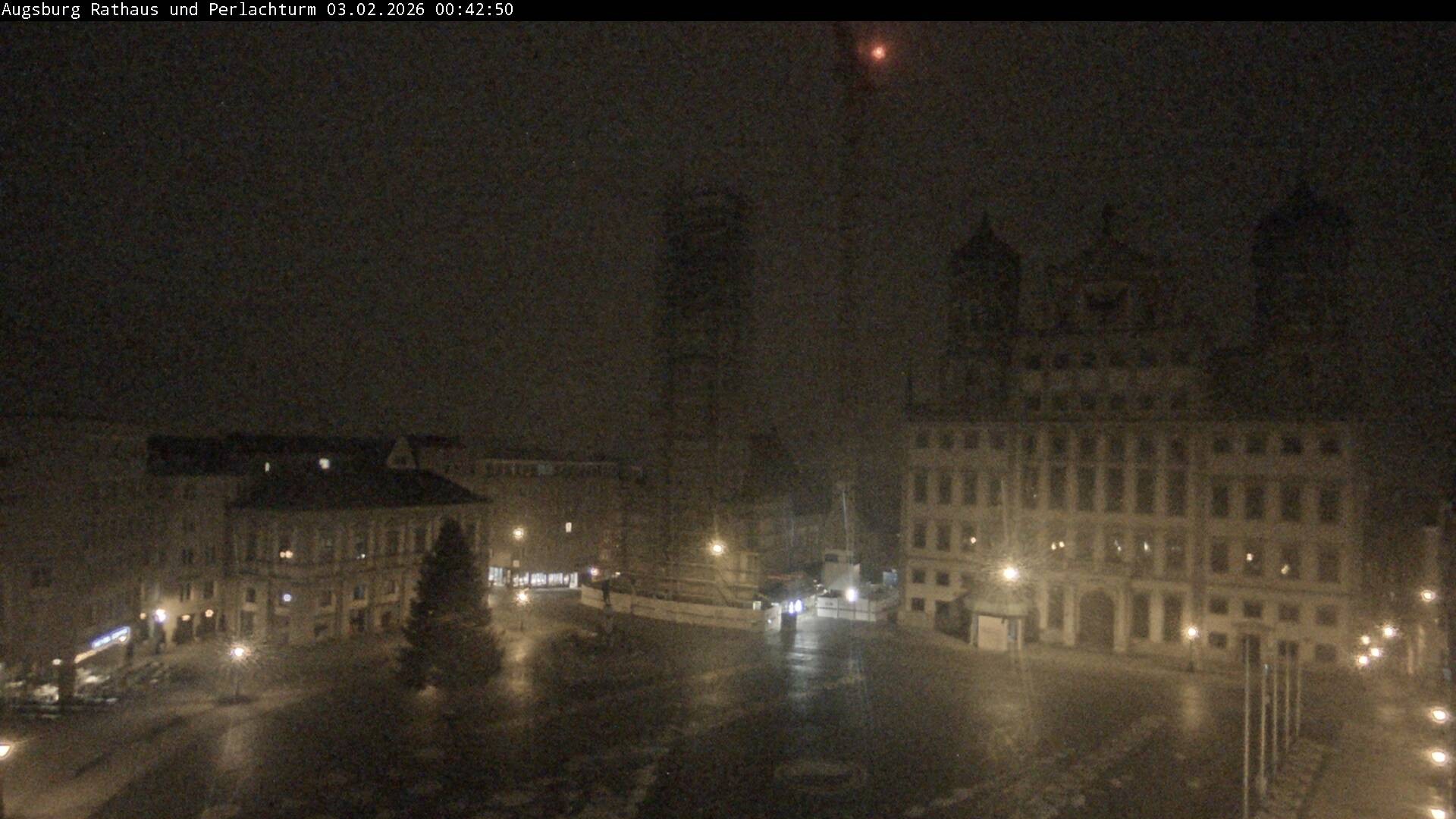 Archiv Foto Webcam Augsburger Rathausplatz und Perlachturm