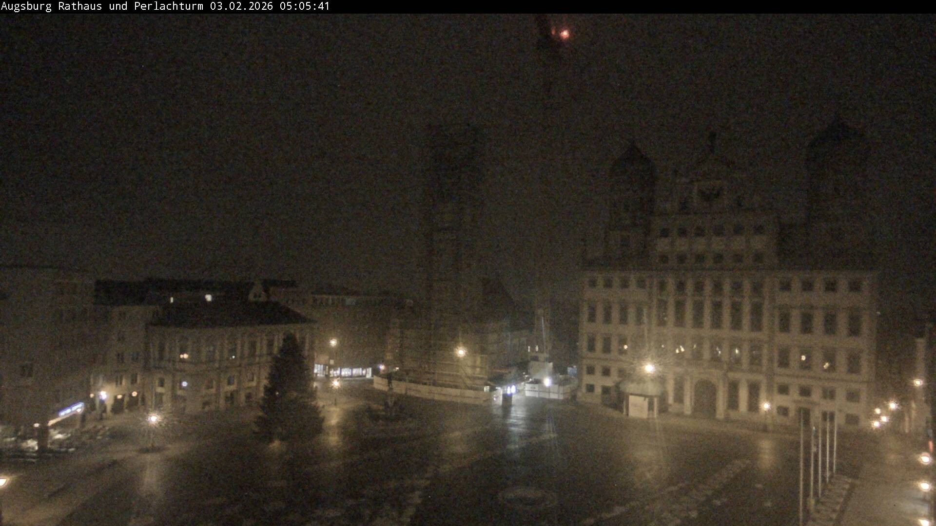 Archiv Foto Webcam Augsburger Rathausplatz und Perlachturm