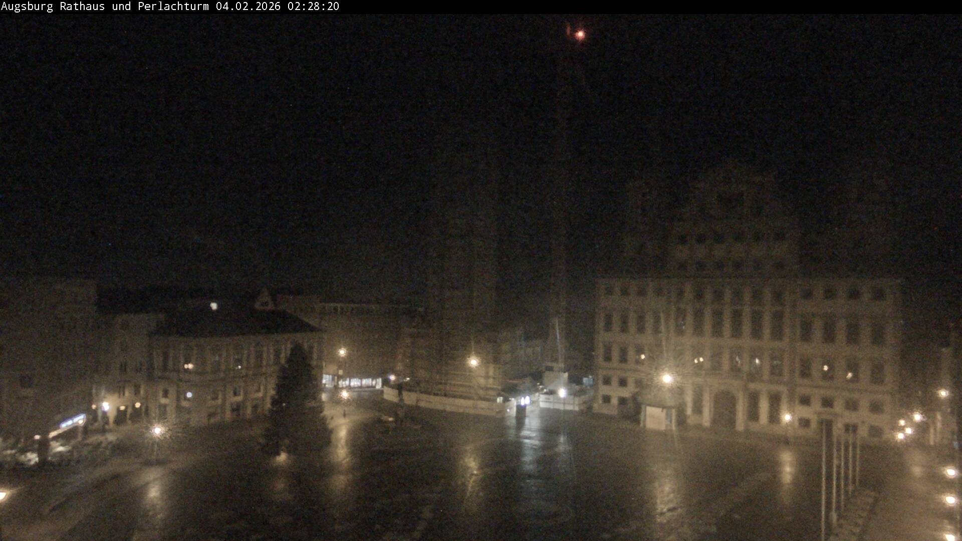 Archiv Foto Webcam Augsburger Rathausplatz und Perlachturm
