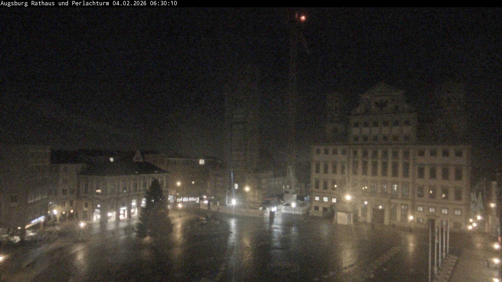 Archiv Foto Webcam Augsburger Rathausplatz und Perlachturm