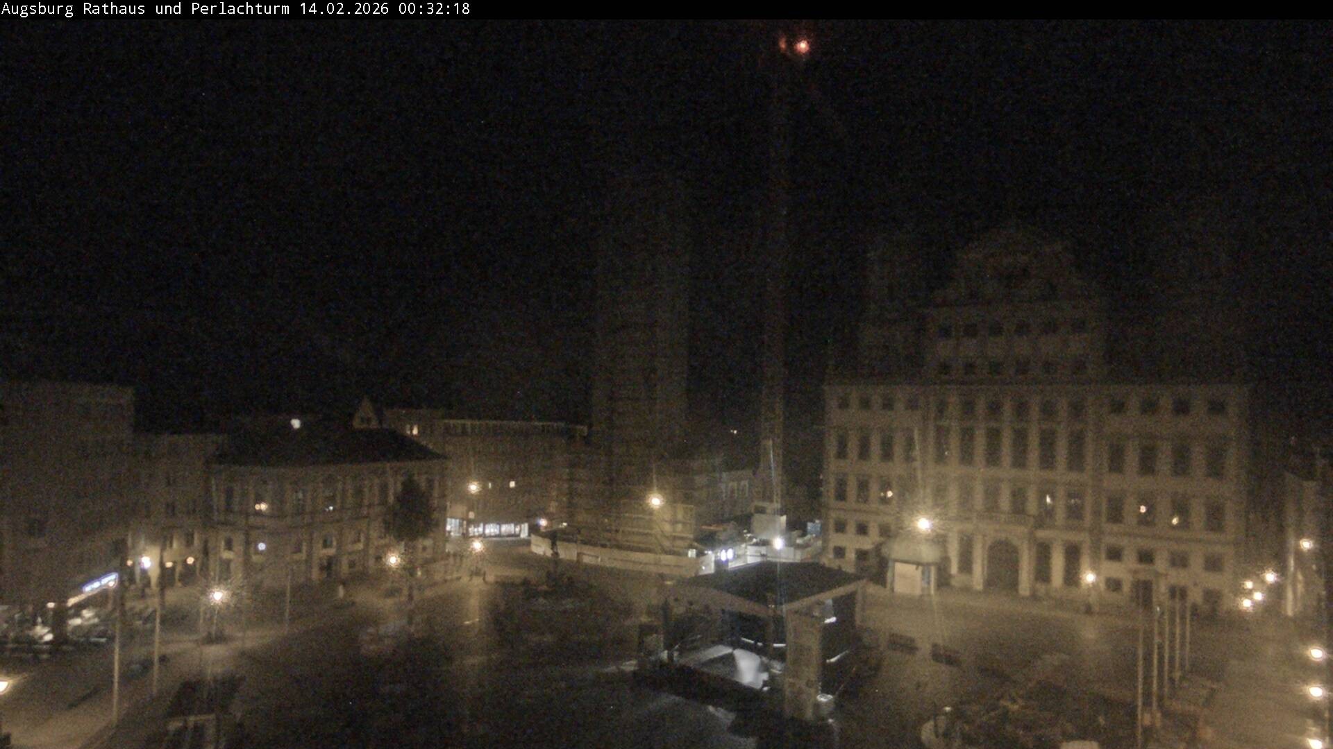 Archiv Foto Webcam Augsburger Rathausplatz und Perlachturm