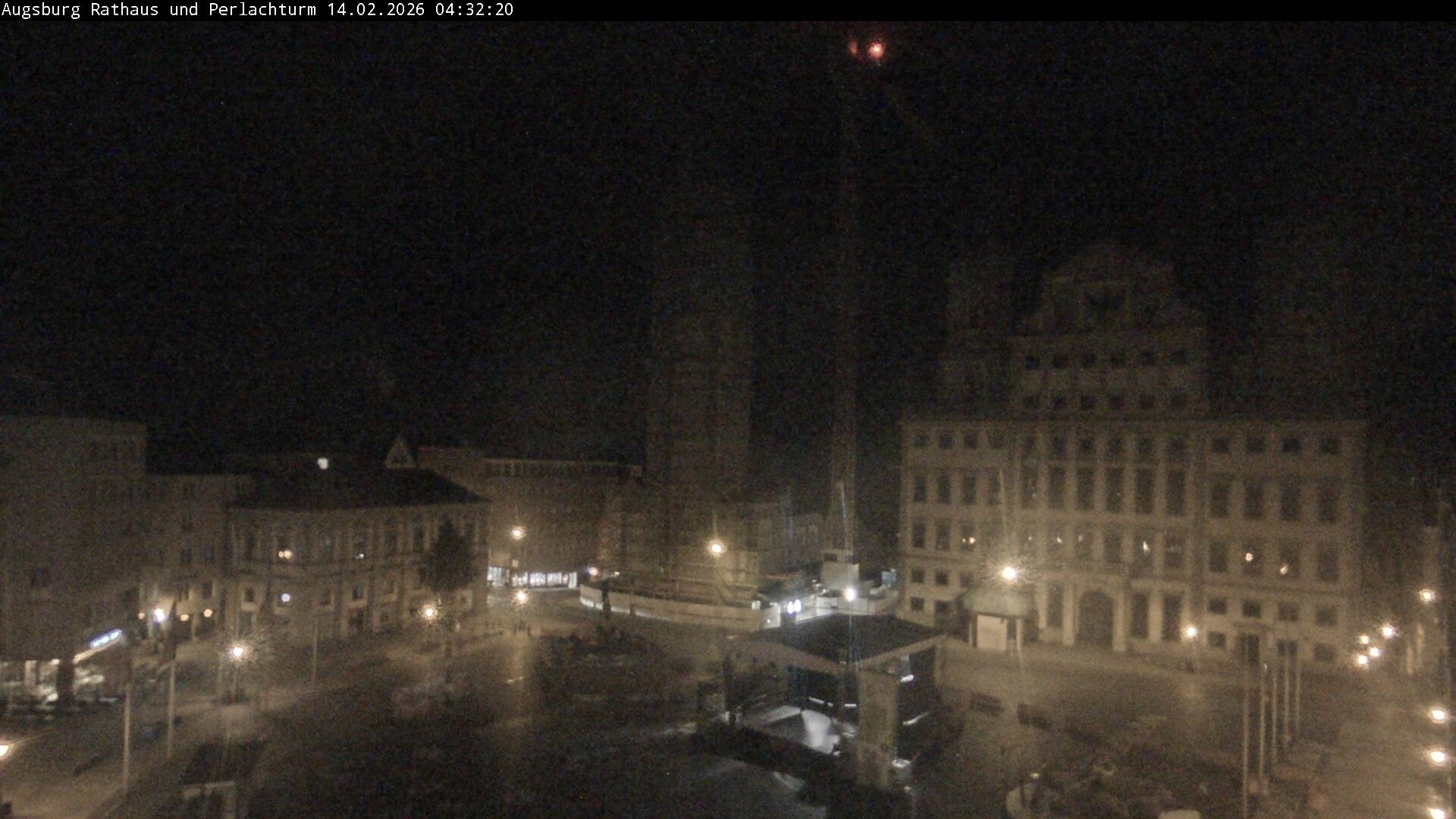 Archiv Foto Webcam Augsburger Rathausplatz und Perlachturm