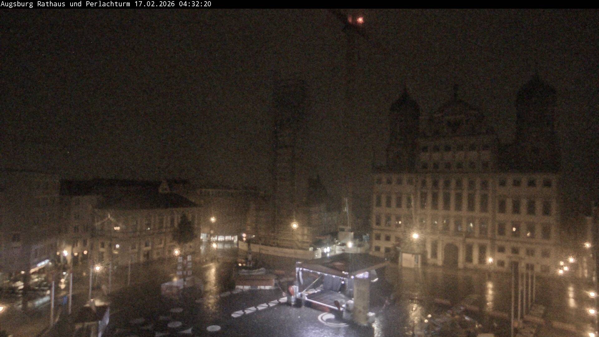 Archiv Foto Webcam Augsburger Rathausplatz und Perlachturm