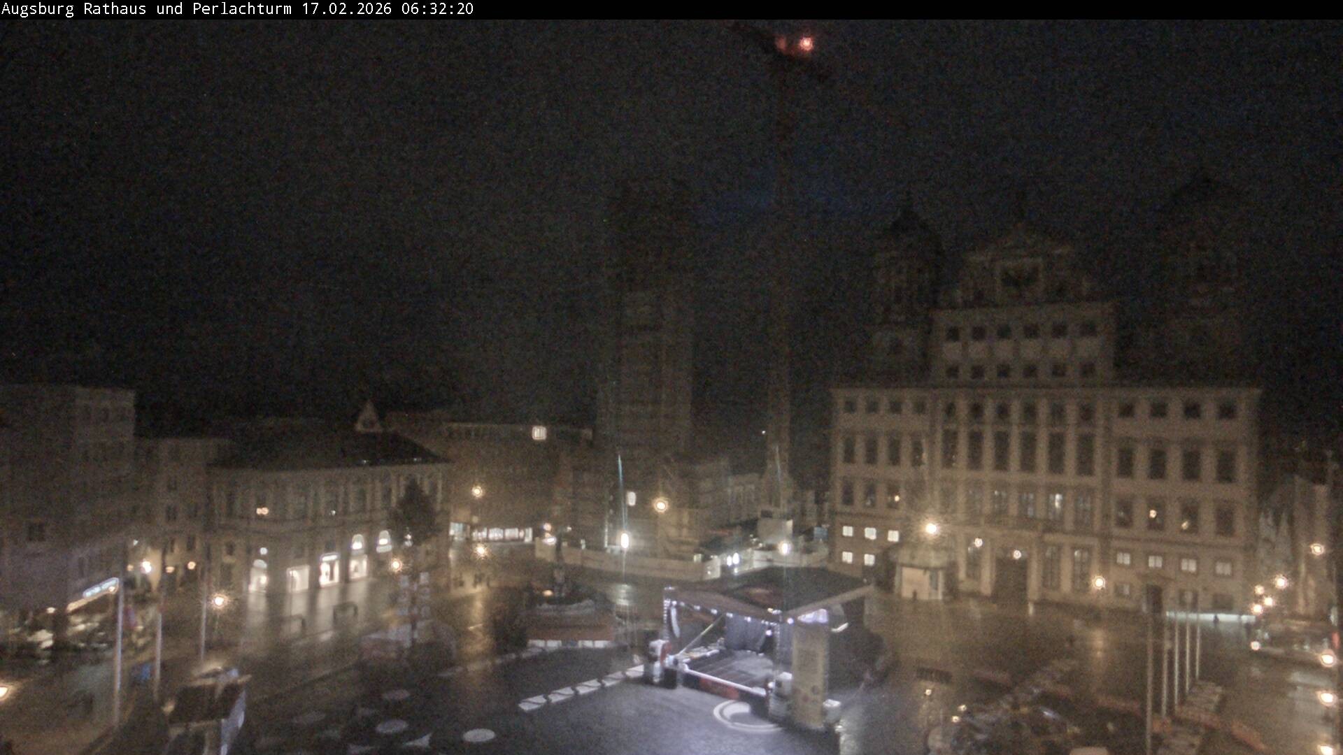 Archiv Foto Webcam Augsburger Rathausplatz und Perlachturm