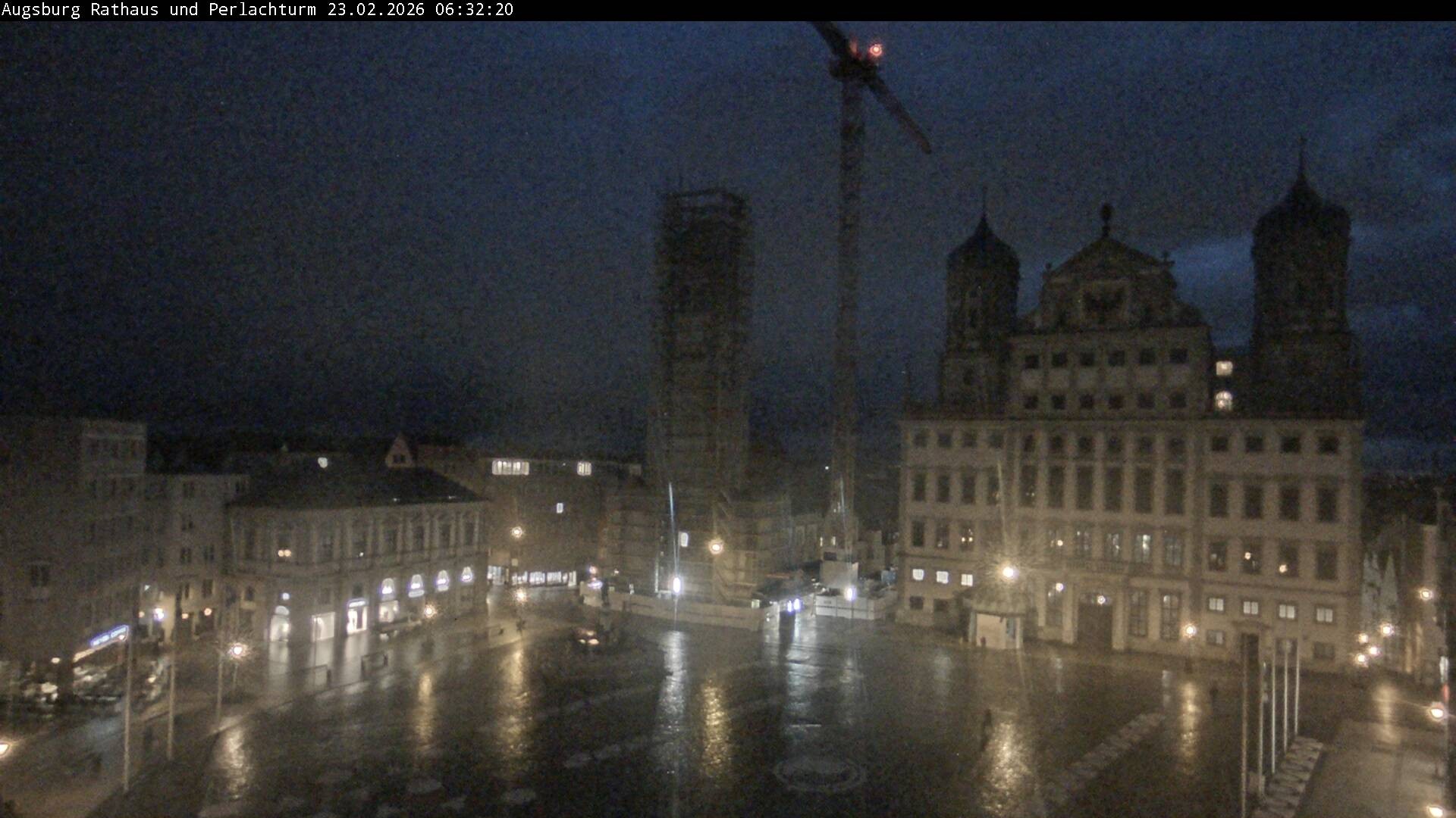 Archiv Foto Webcam Augsburger Rathausplatz und Perlachturm