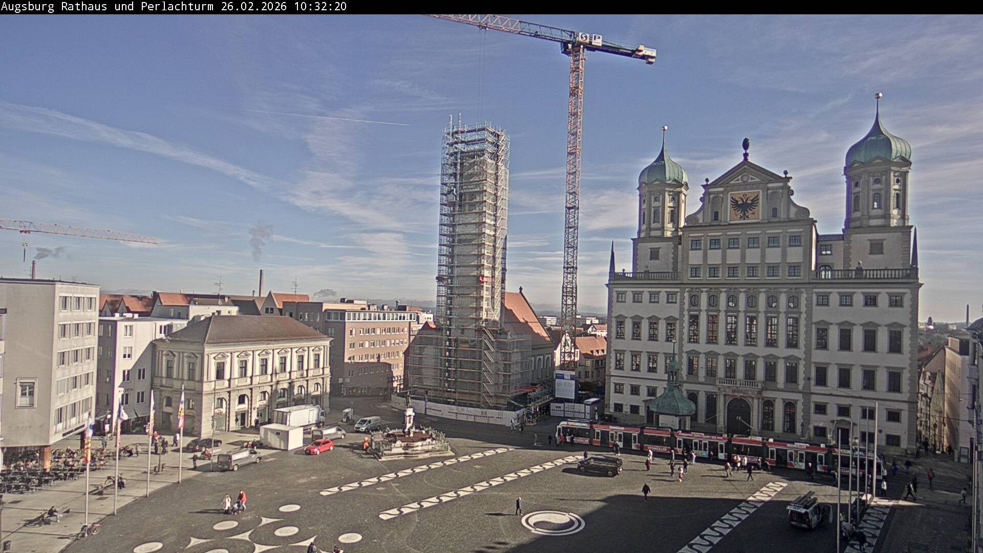 Archived image Webcam Rathausplatz in Augsburg, Bavaria