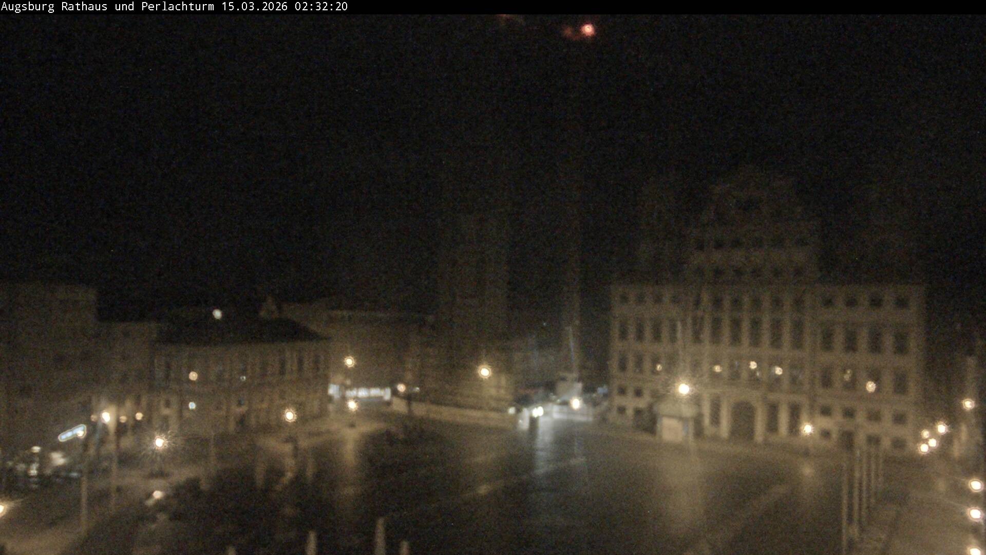 Archiv Foto Webcam Augsburger Rathausplatz und Perlachturm