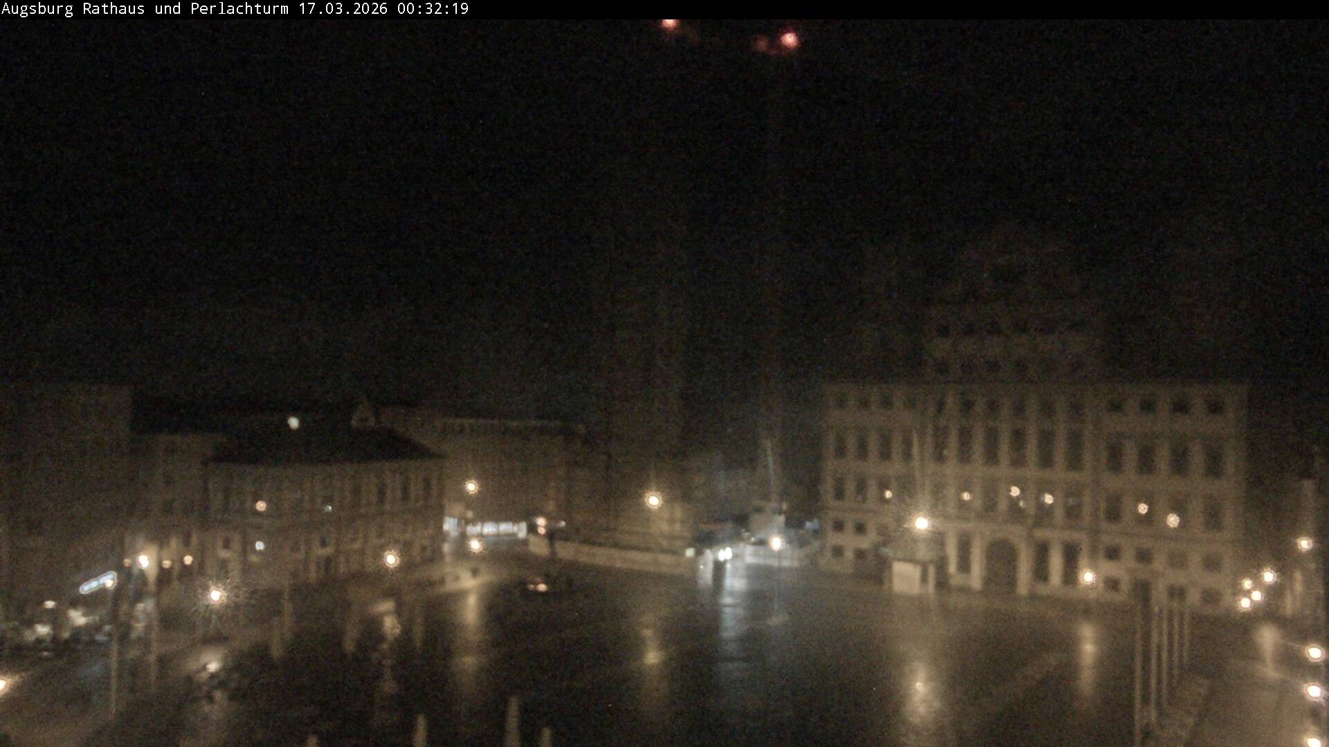 Archiv Foto Webcam Augsburger Rathausplatz und Perlachturm