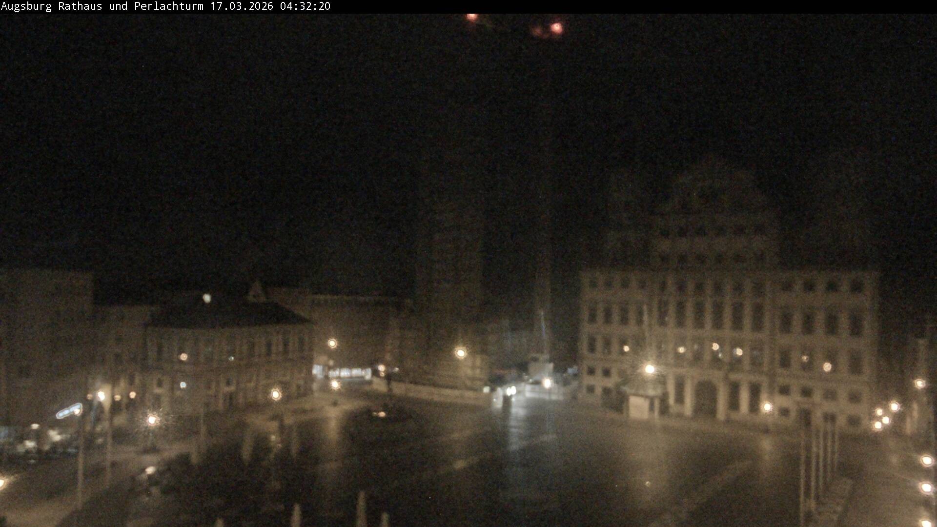 Archiv Foto Webcam Augsburger Rathausplatz und Perlachturm