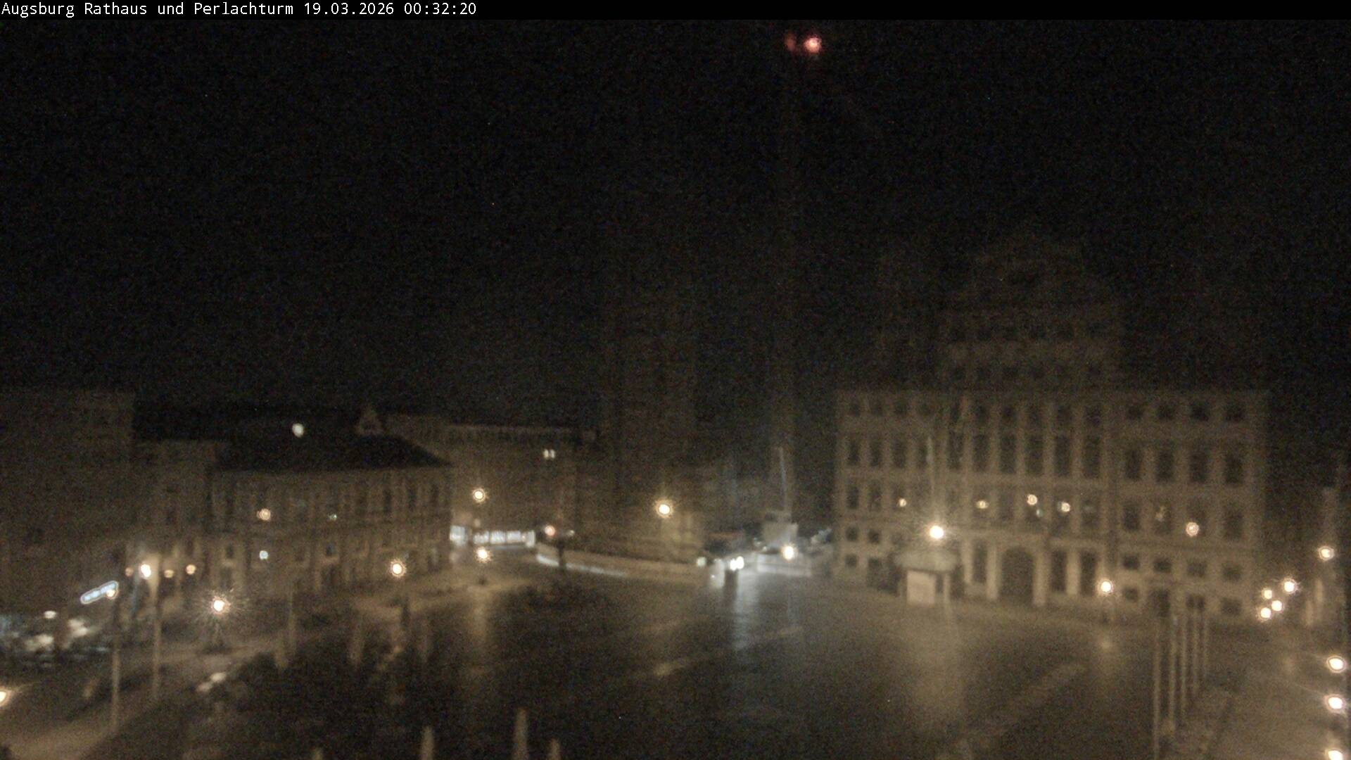 Archiv Foto Webcam Augsburger Rathausplatz und Perlachturm