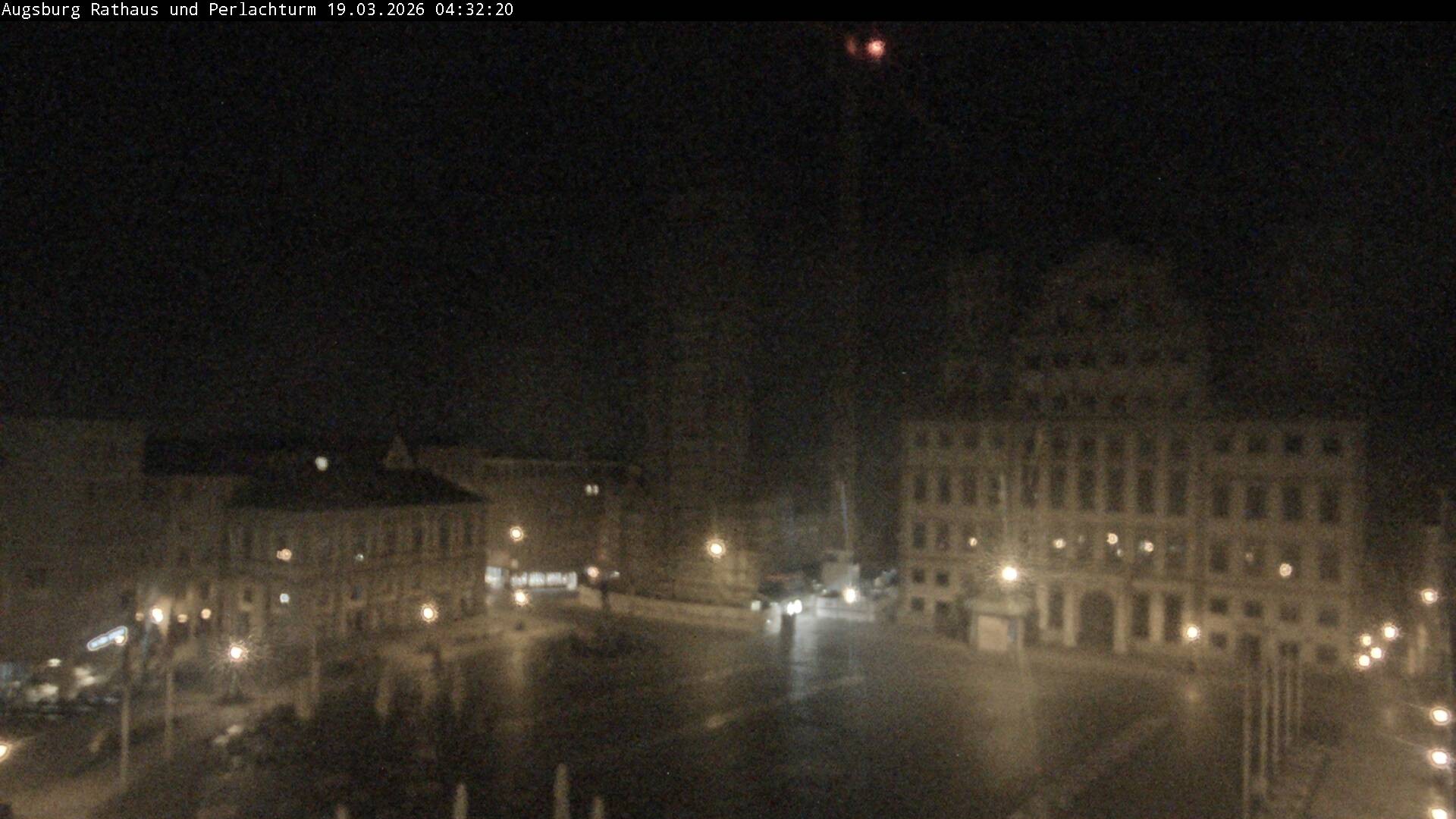 Archiv Foto Webcam Augsburger Rathausplatz und Perlachturm
