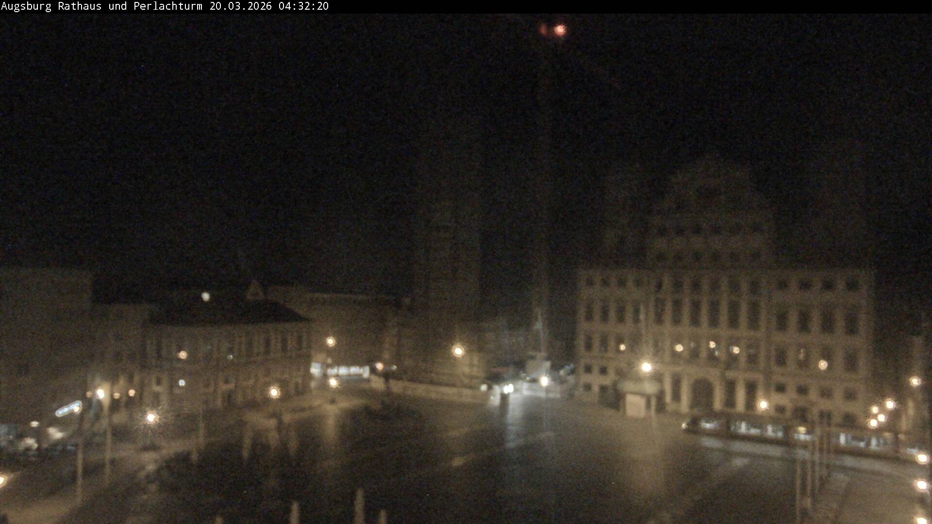 Archiv Foto Webcam Augsburger Rathausplatz und Perlachturm