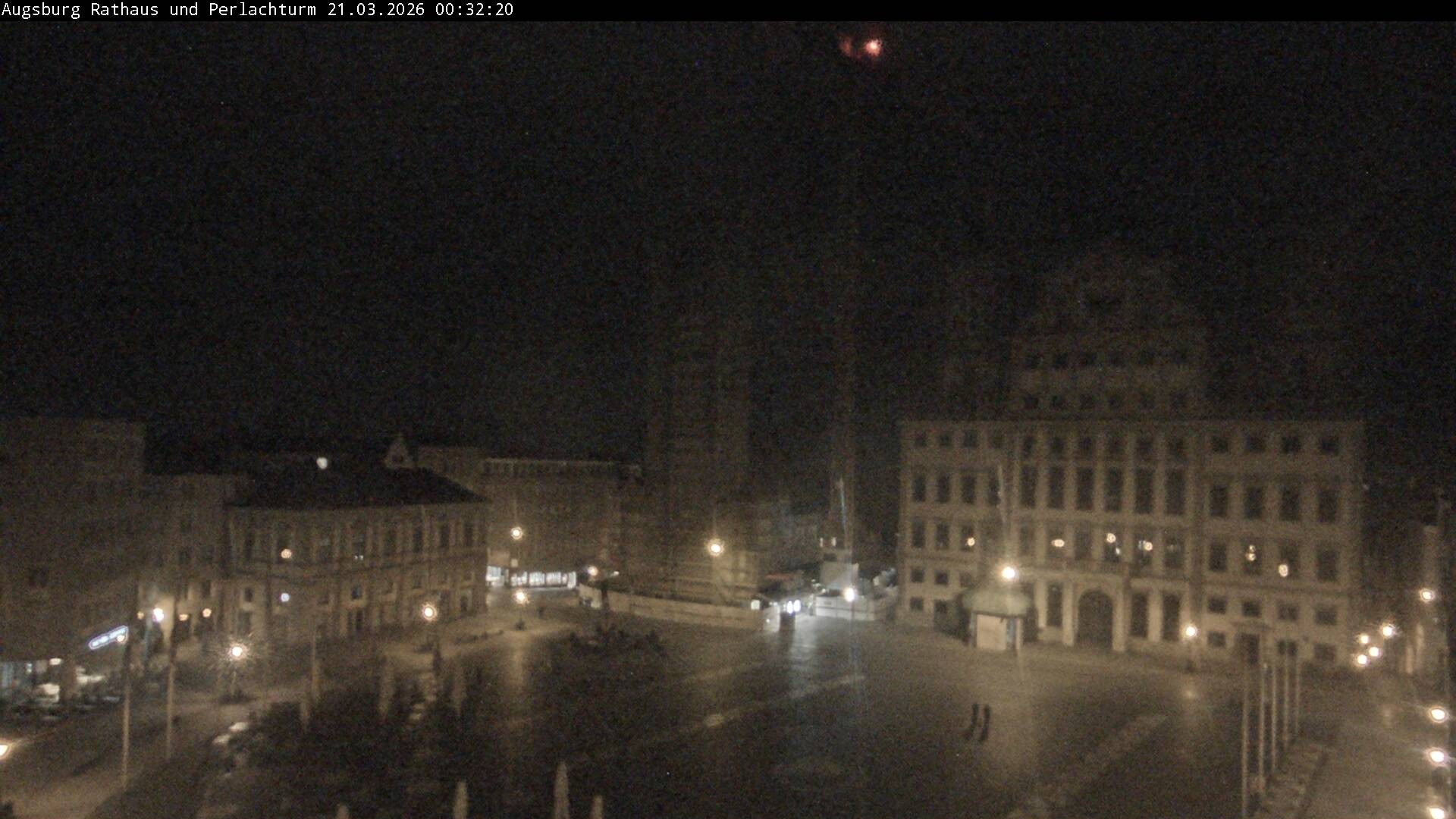 Archiv Foto Webcam Augsburger Rathausplatz und Perlachturm
