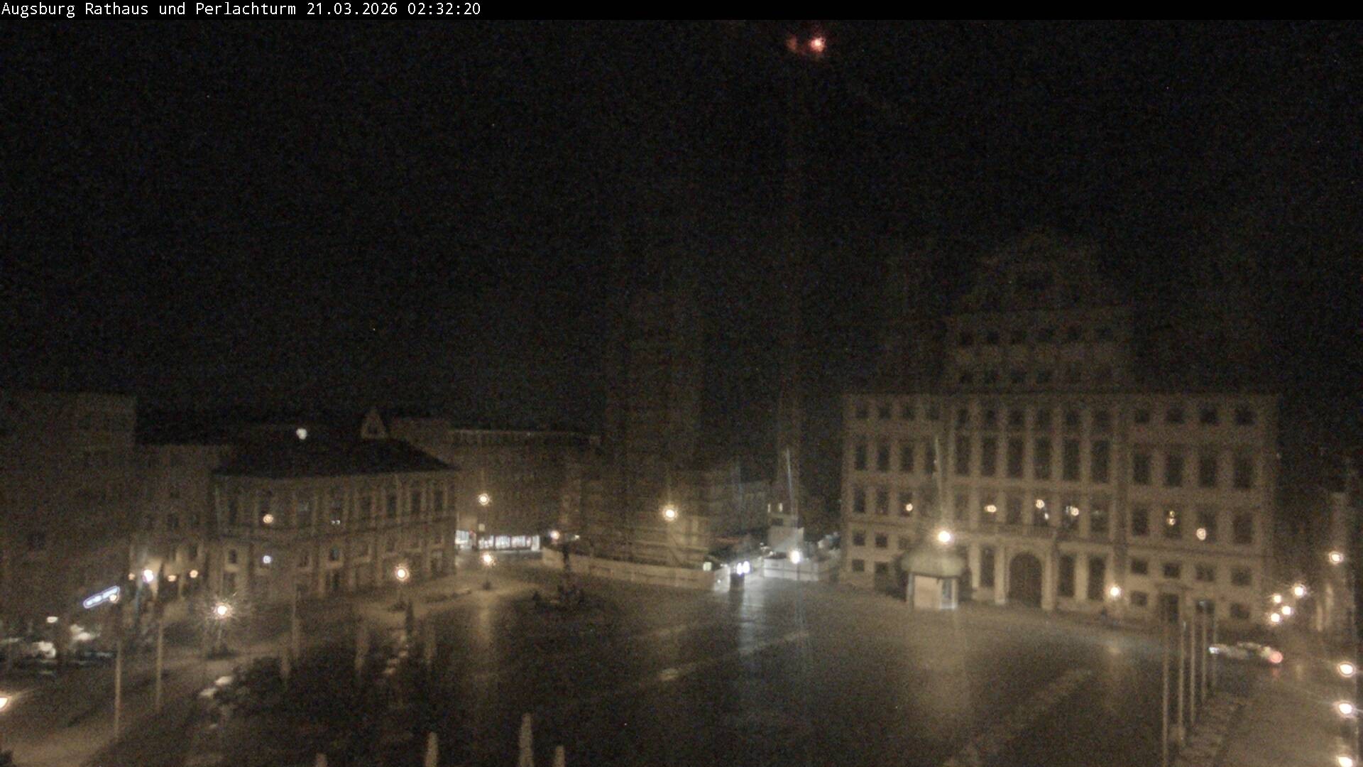 Archiv Foto Webcam Augsburger Rathausplatz und Perlachturm