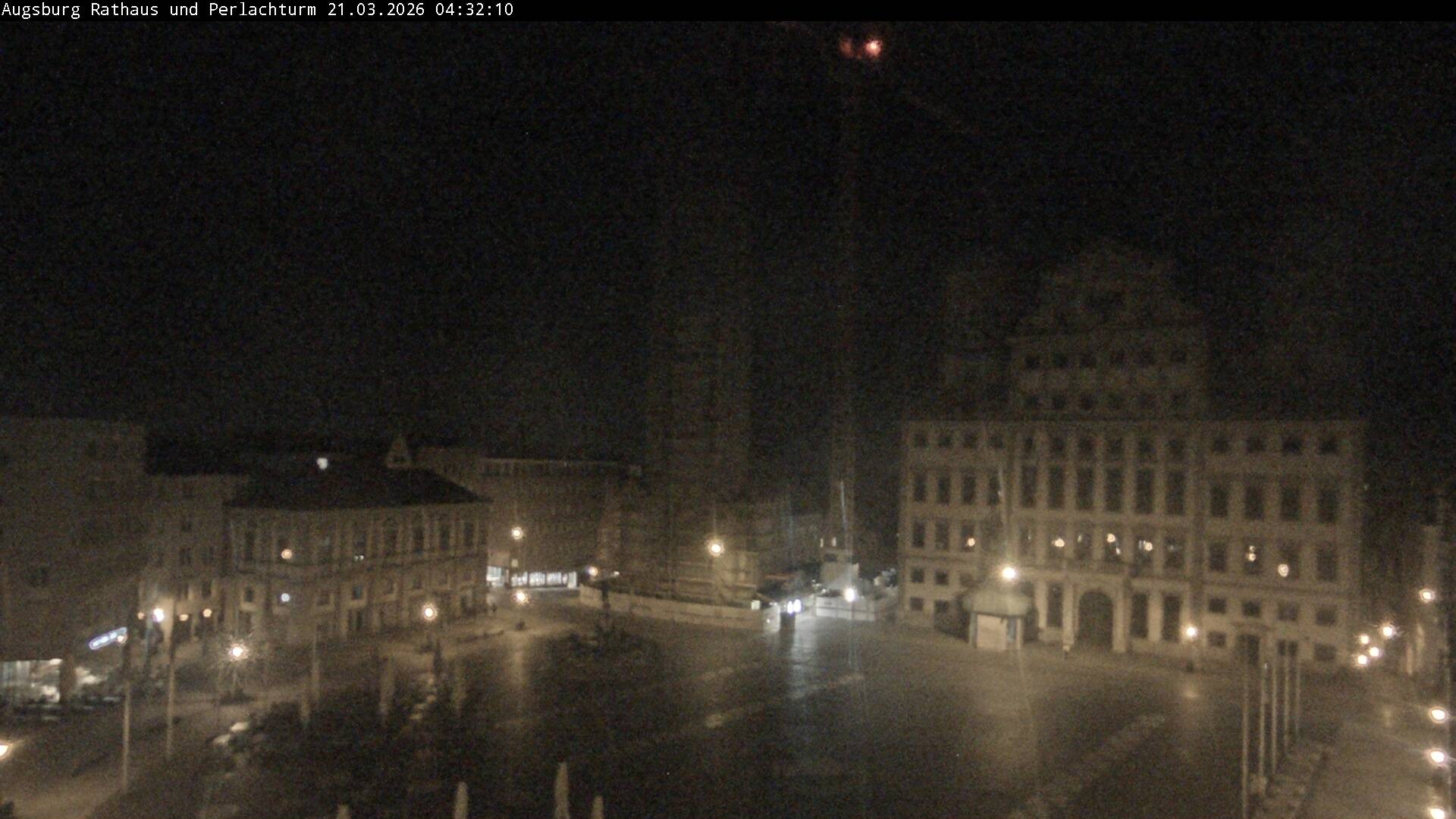 Archiv Foto Webcam Augsburger Rathausplatz und Perlachturm