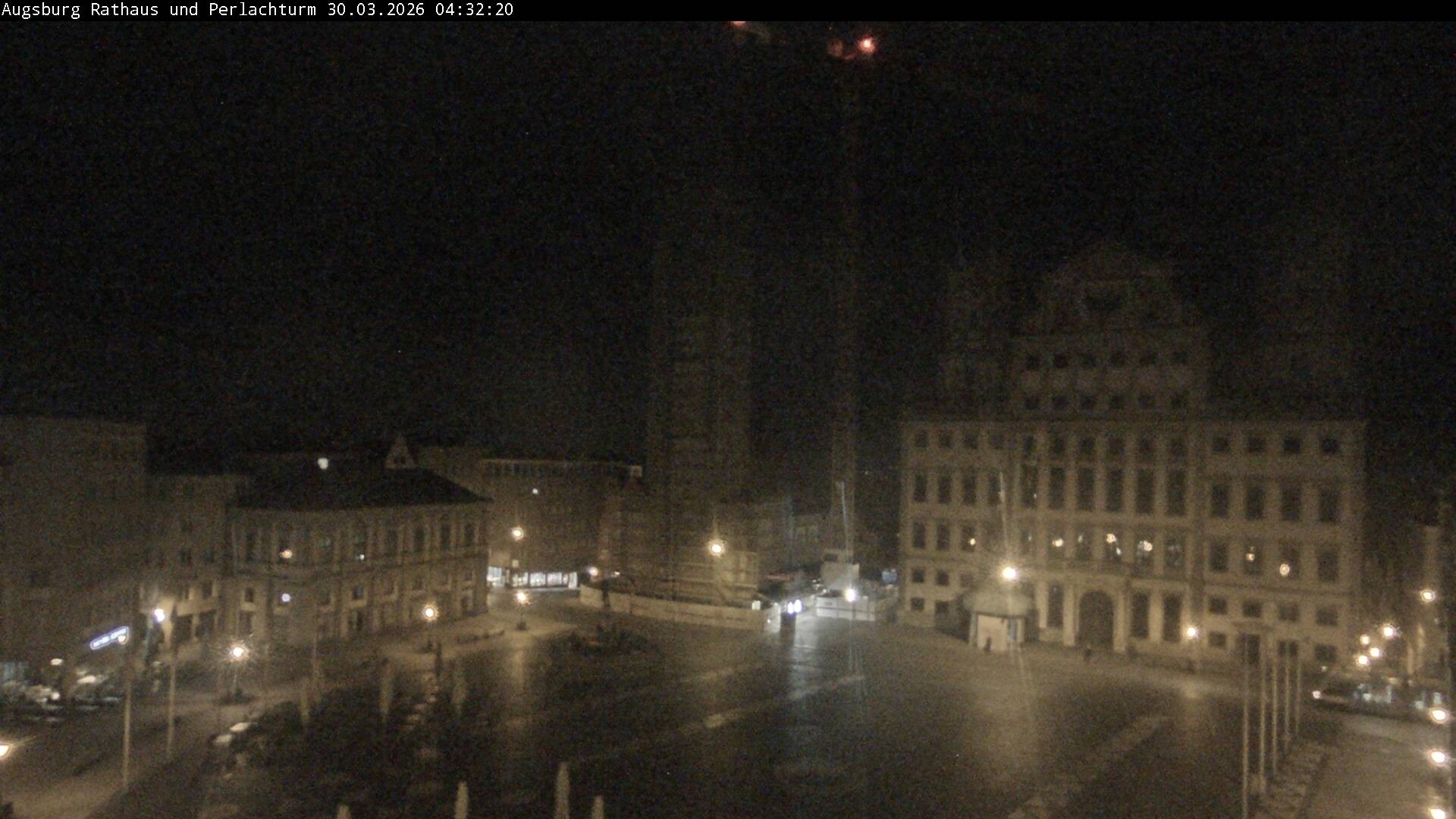 Archiv Foto Webcam Augsburger Rathausplatz und Perlachturm