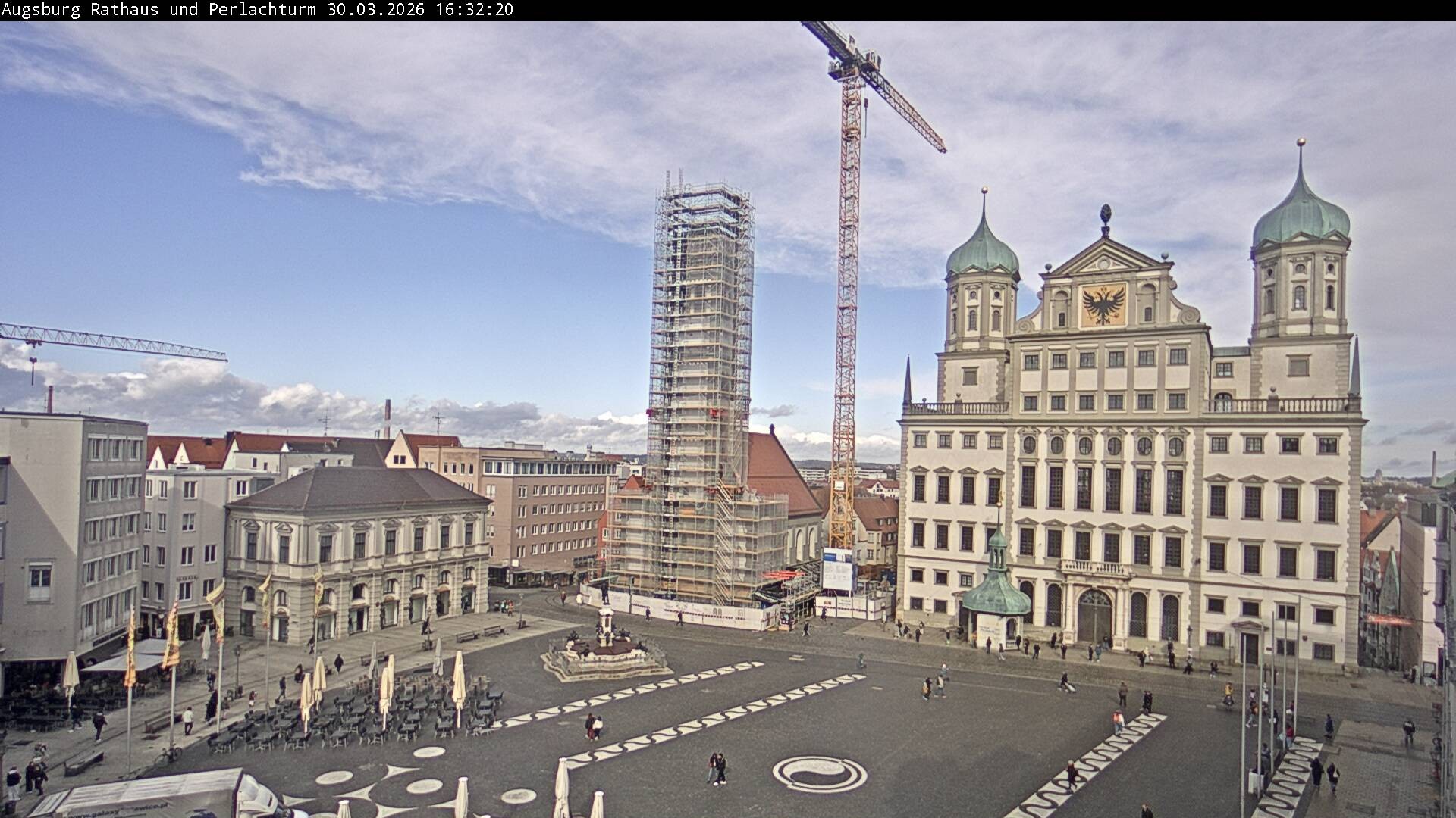 Archived image Webcam Rathausplatz in Augsburg, Bavaria