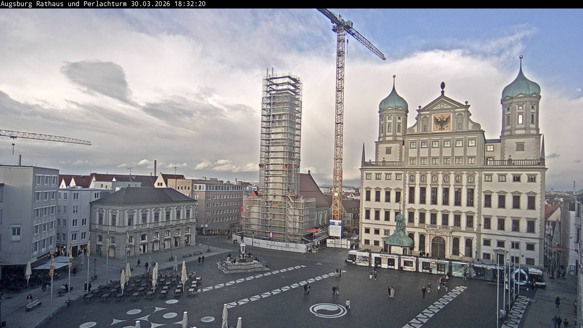 Archived image Webcam Rathausplatz in Augsburg, Bavaria