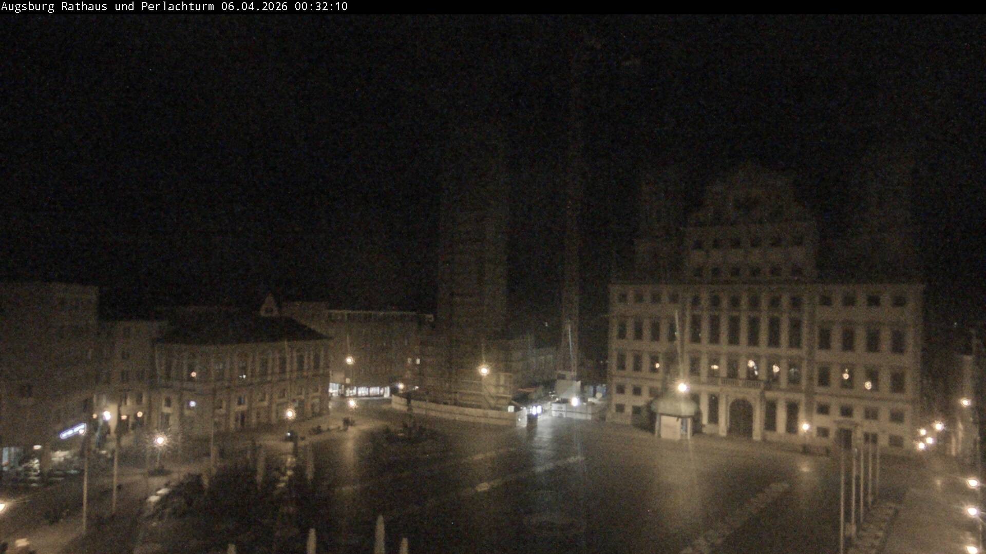 Archiv Foto Webcam Augsburger Rathausplatz und Perlachturm