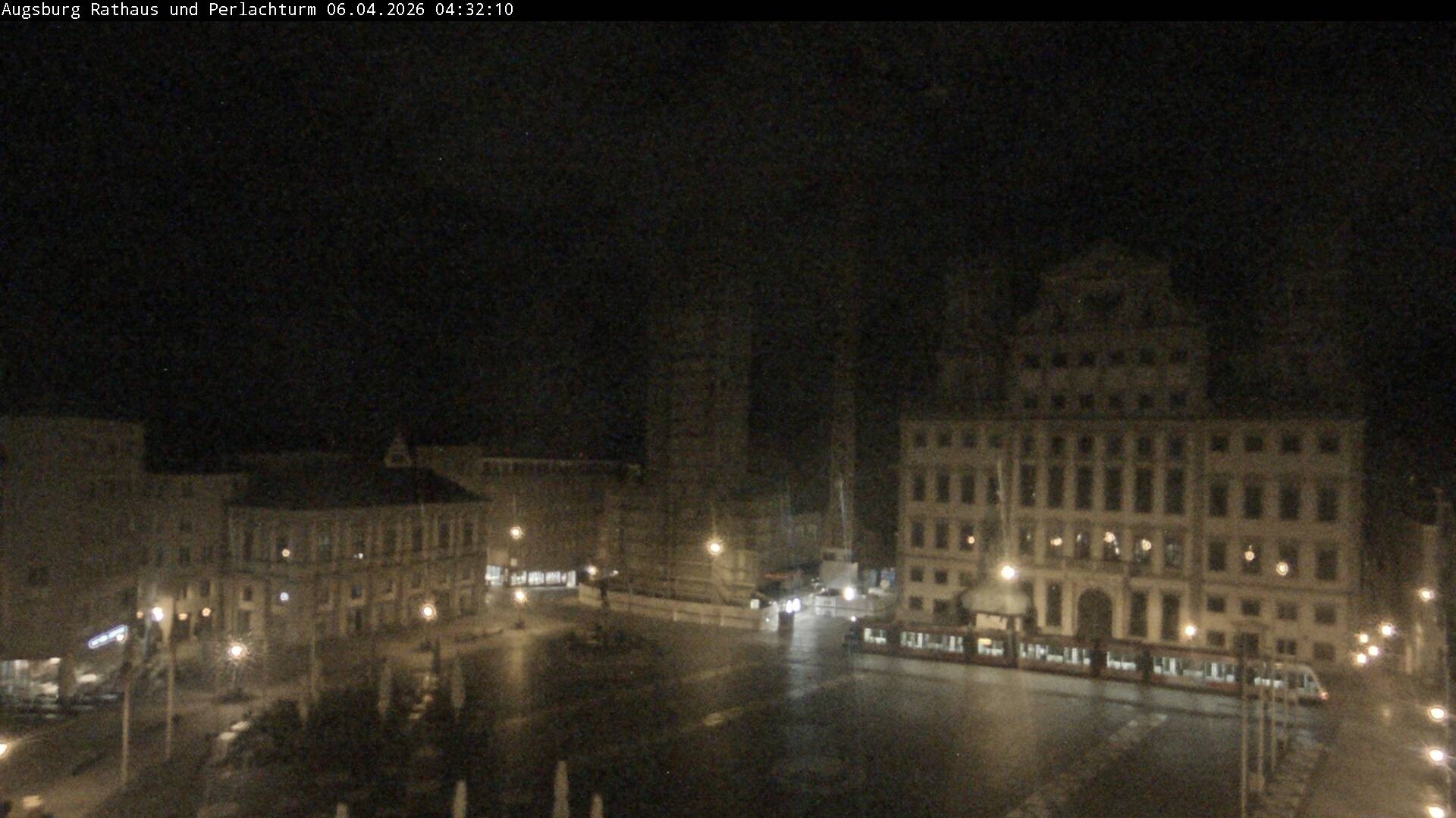 Archiv Foto Webcam Augsburger Rathausplatz und Perlachturm