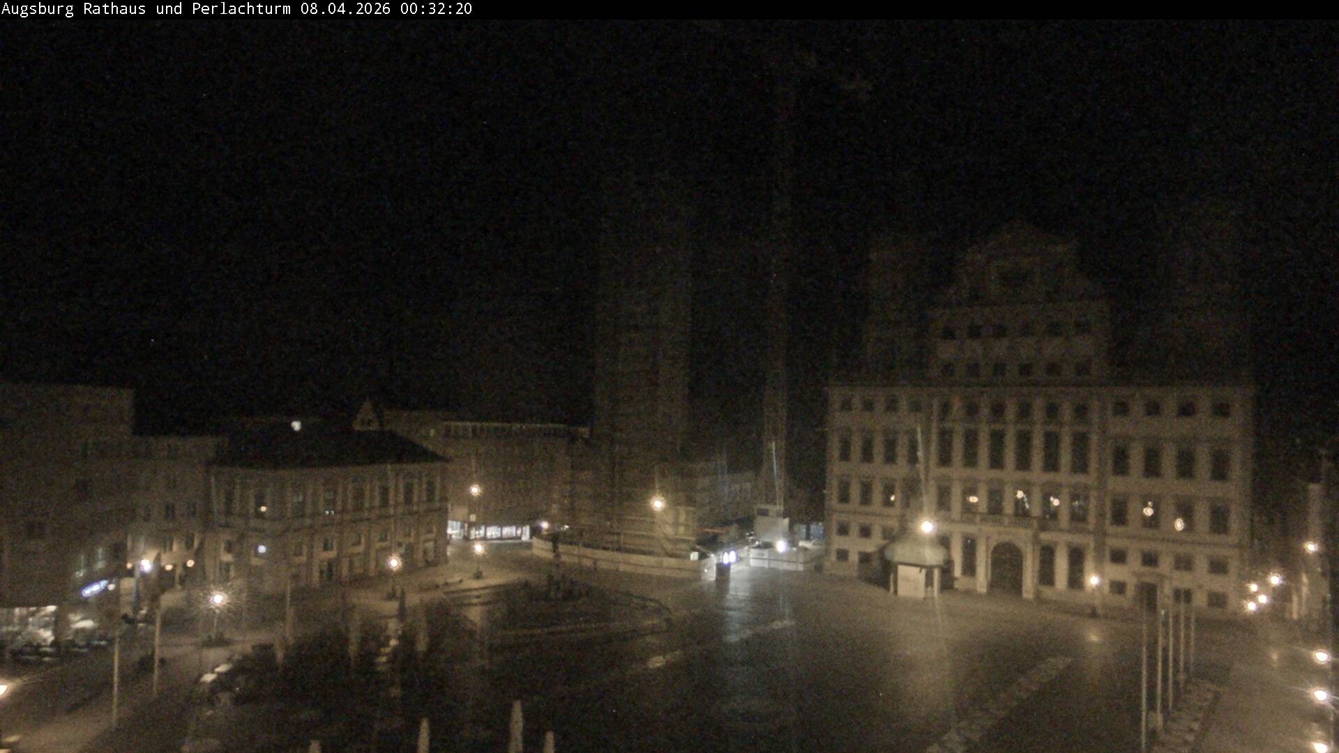 Archiv Foto Webcam Augsburger Rathausplatz und Perlachturm