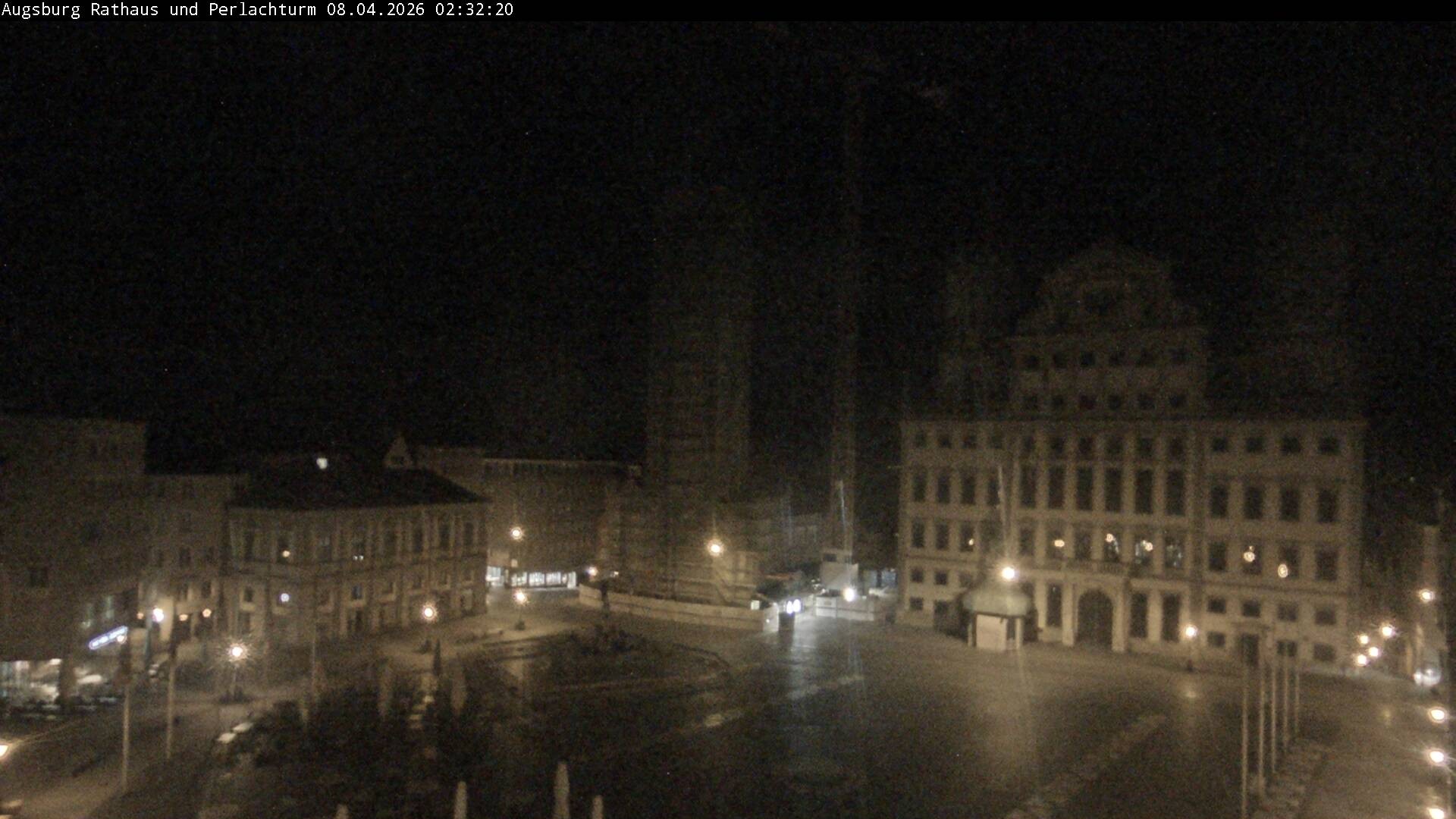 Archiv Foto Webcam Augsburger Rathausplatz und Perlachturm
