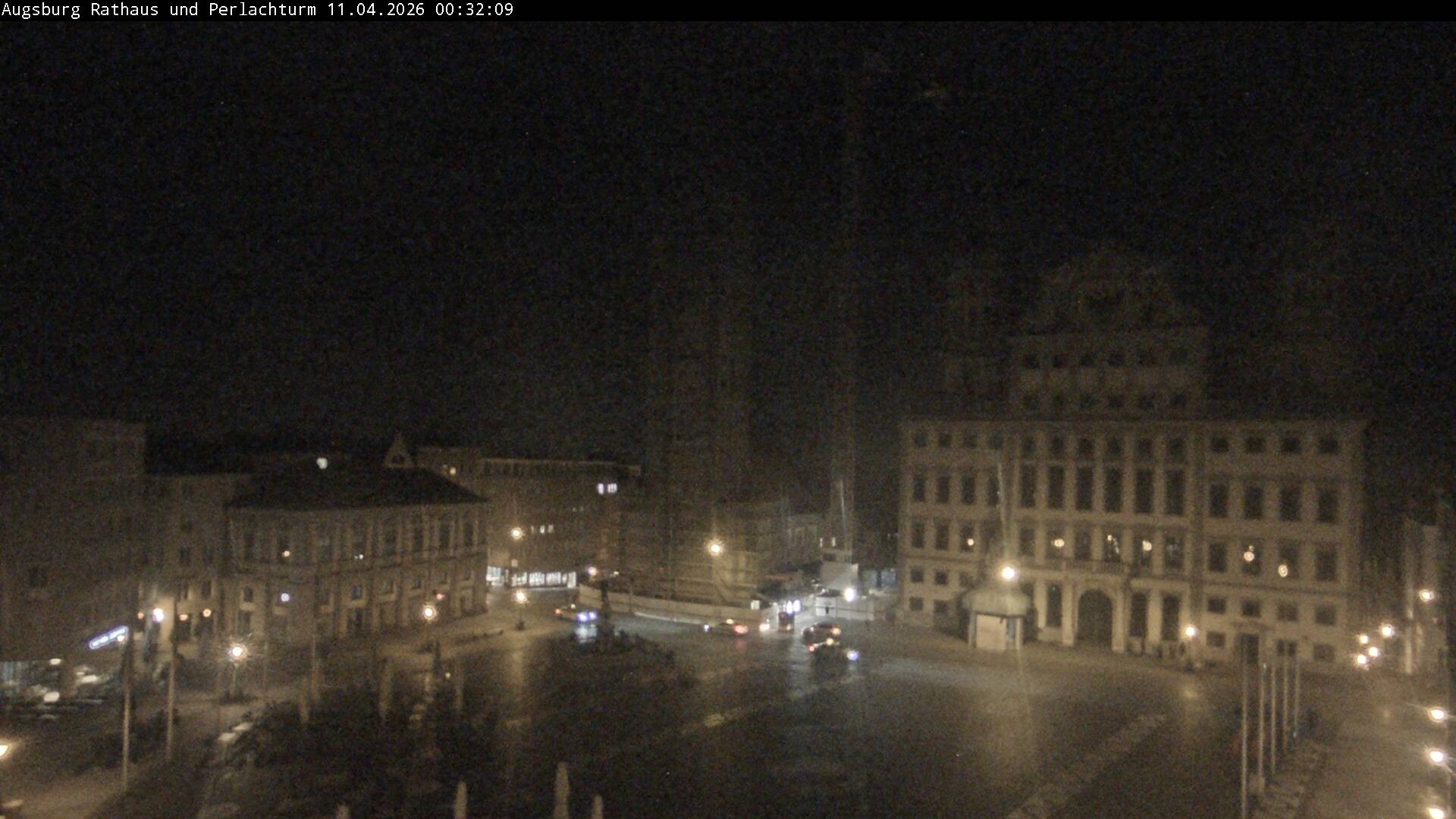 Archiv Foto Webcam Augsburger Rathausplatz und Perlachturm