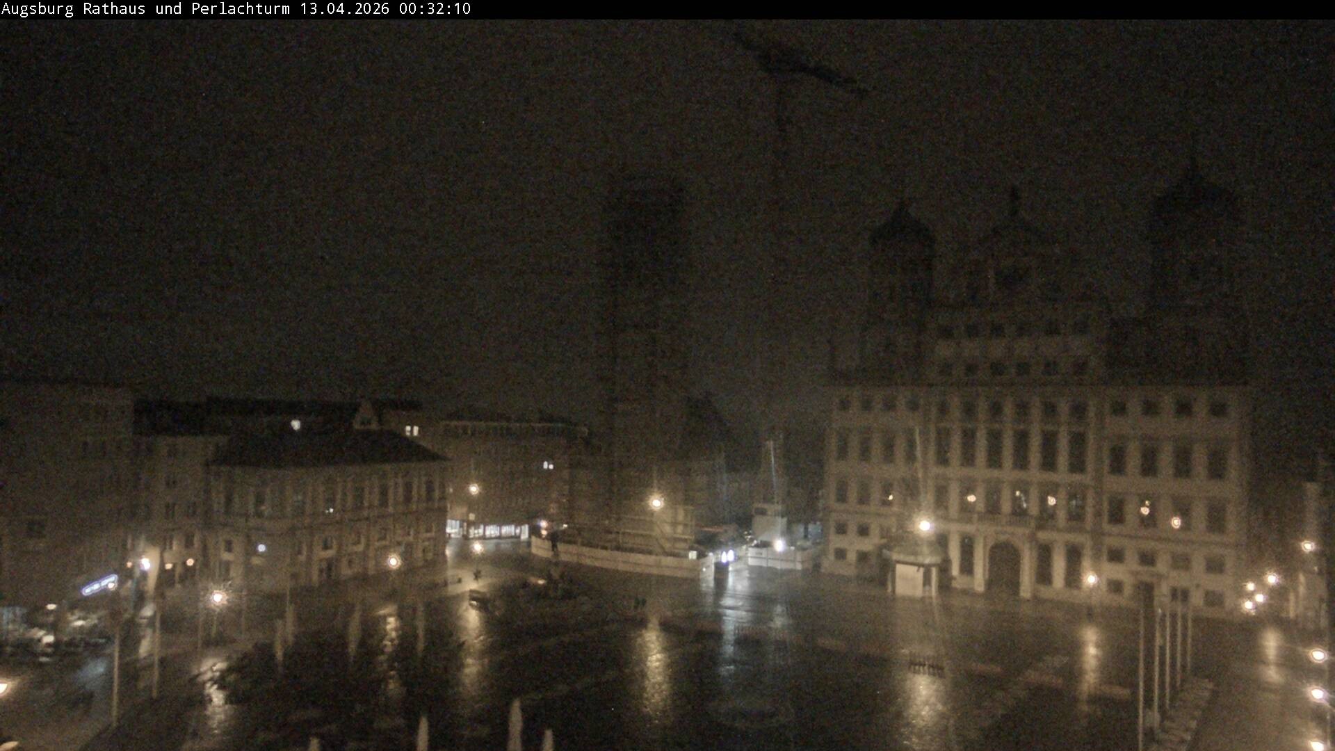 Archiv Foto Webcam Augsburger Rathausplatz und Perlachturm