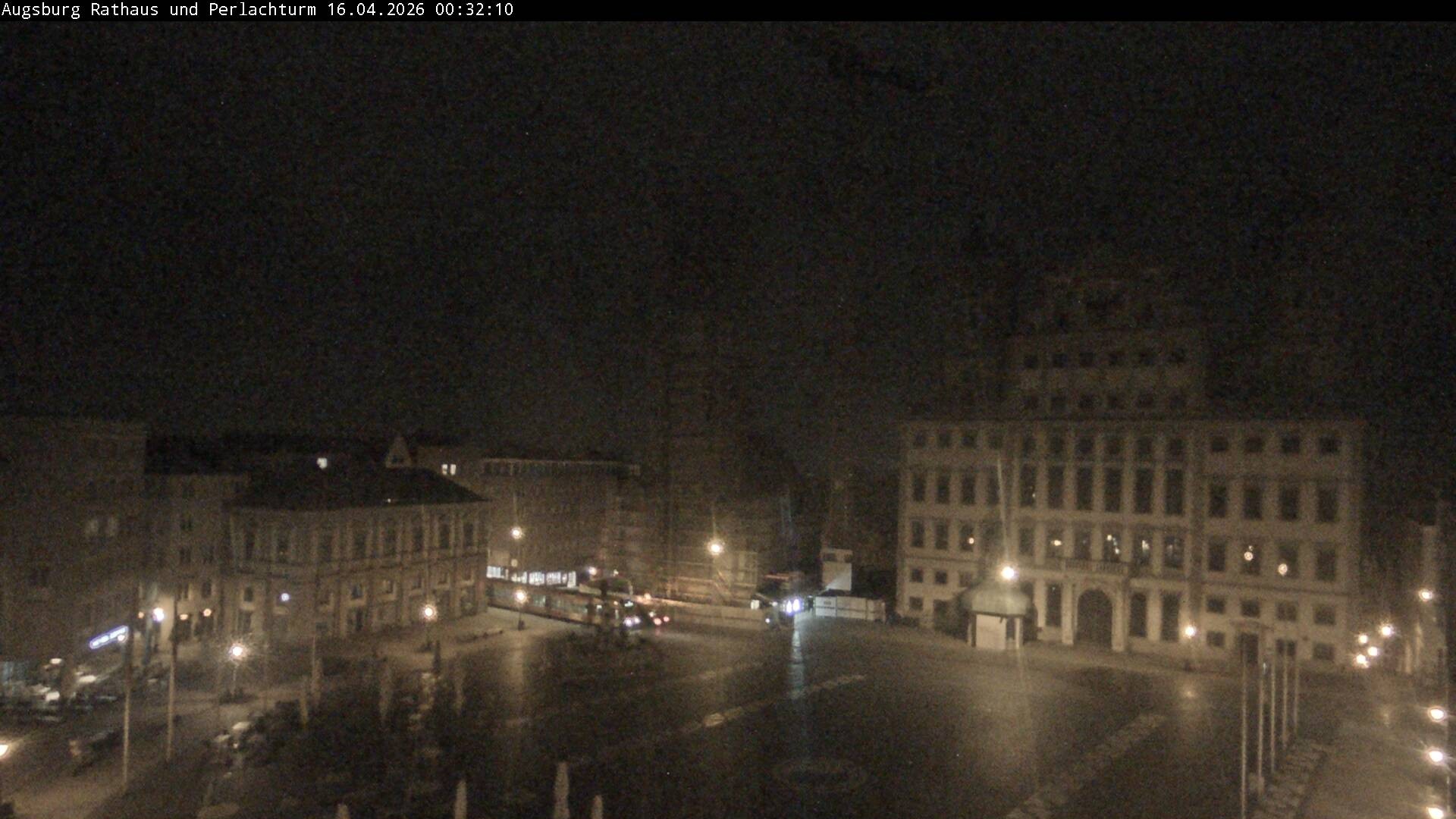Archiv Foto Webcam Augsburger Rathausplatz und Perlachturm
