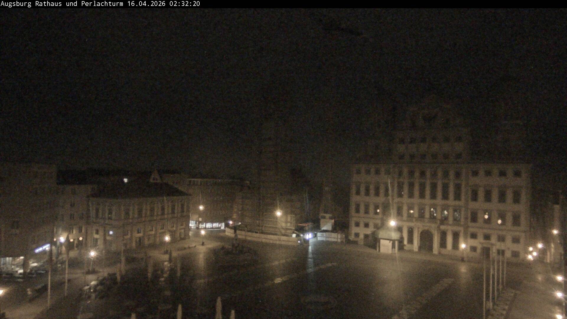 Archiv Foto Webcam Augsburger Rathausplatz und Perlachturm