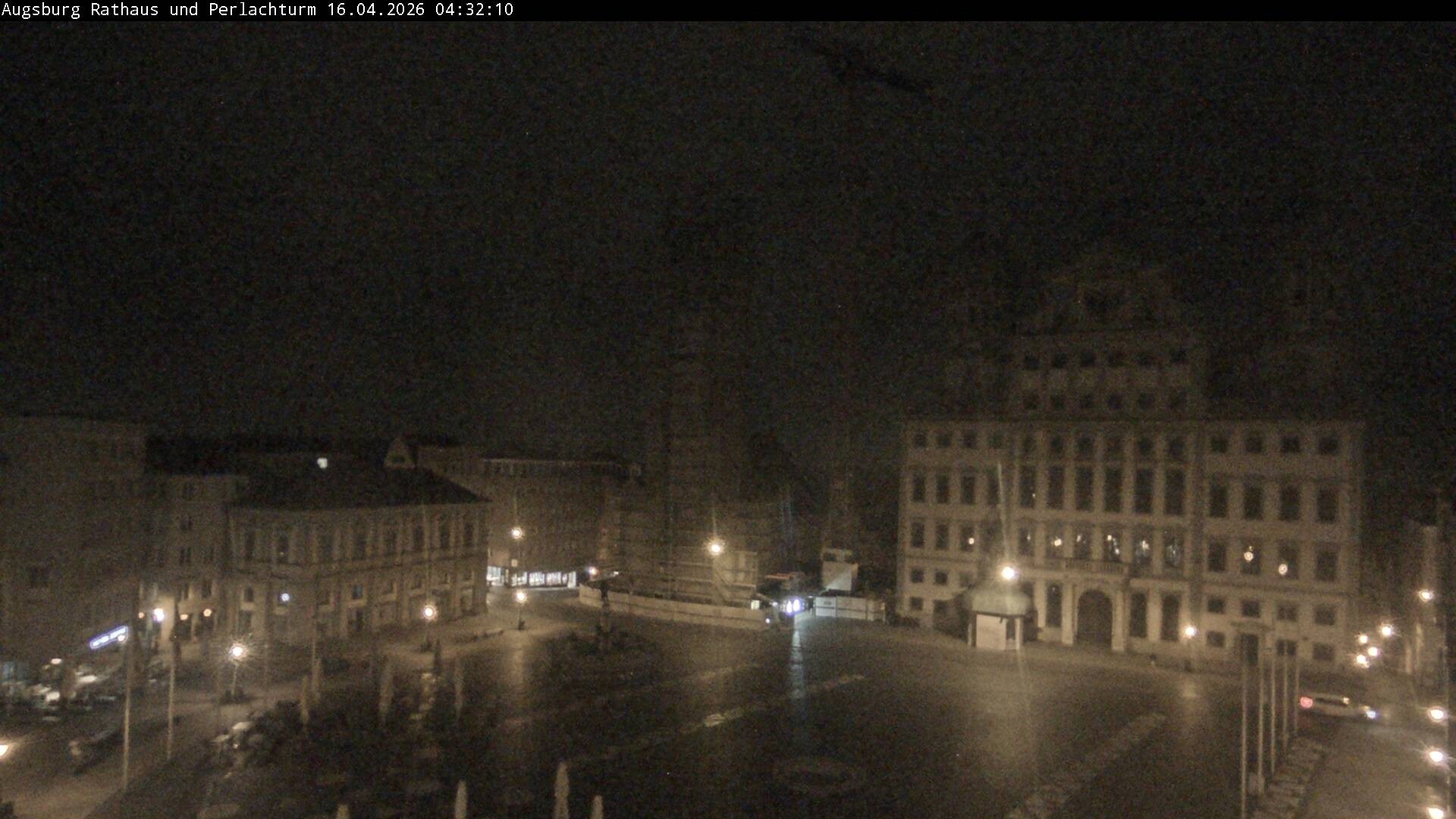Archiv Foto Webcam Augsburger Rathausplatz und Perlachturm