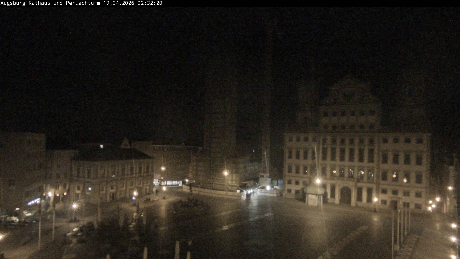 Archiv Foto Webcam Augsburger Rathausplatz und Perlachturm