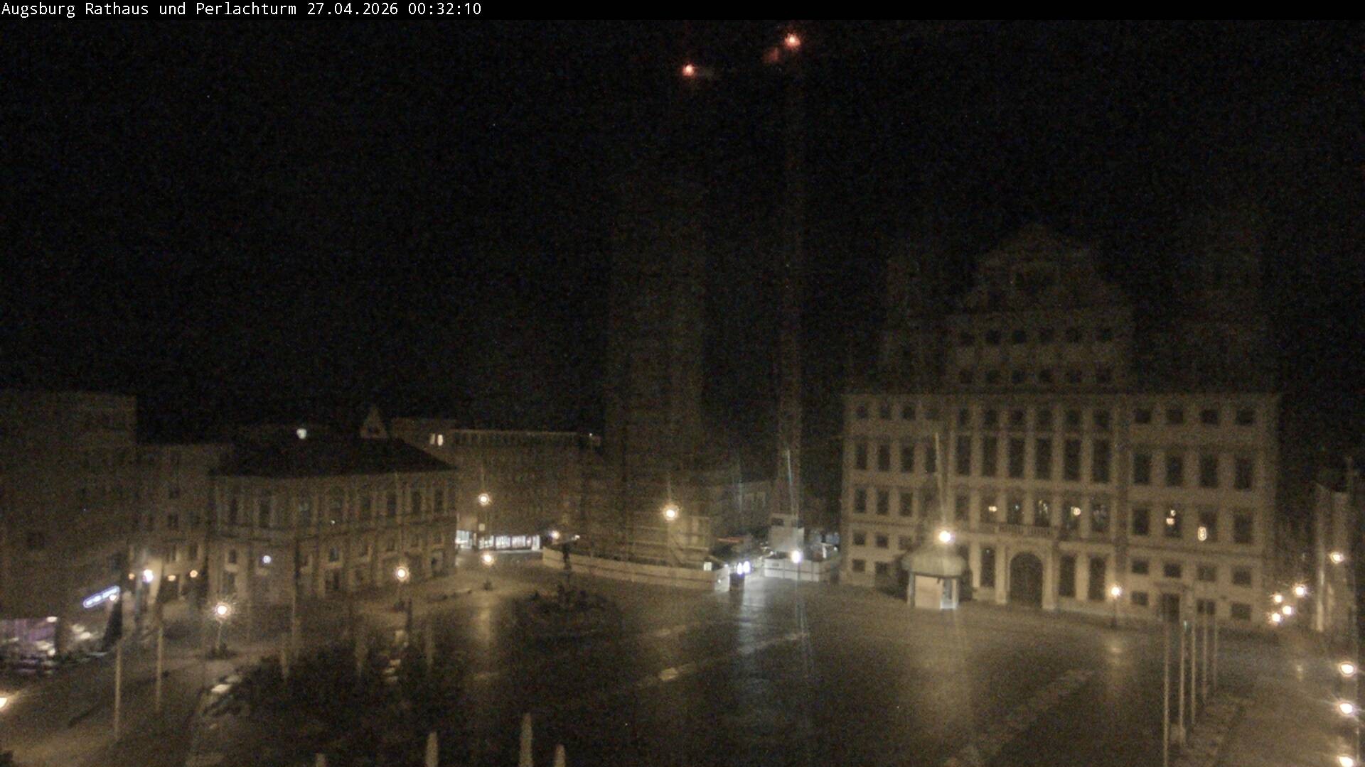 Archiv Foto Webcam Augsburger Rathausplatz und Perlachturm