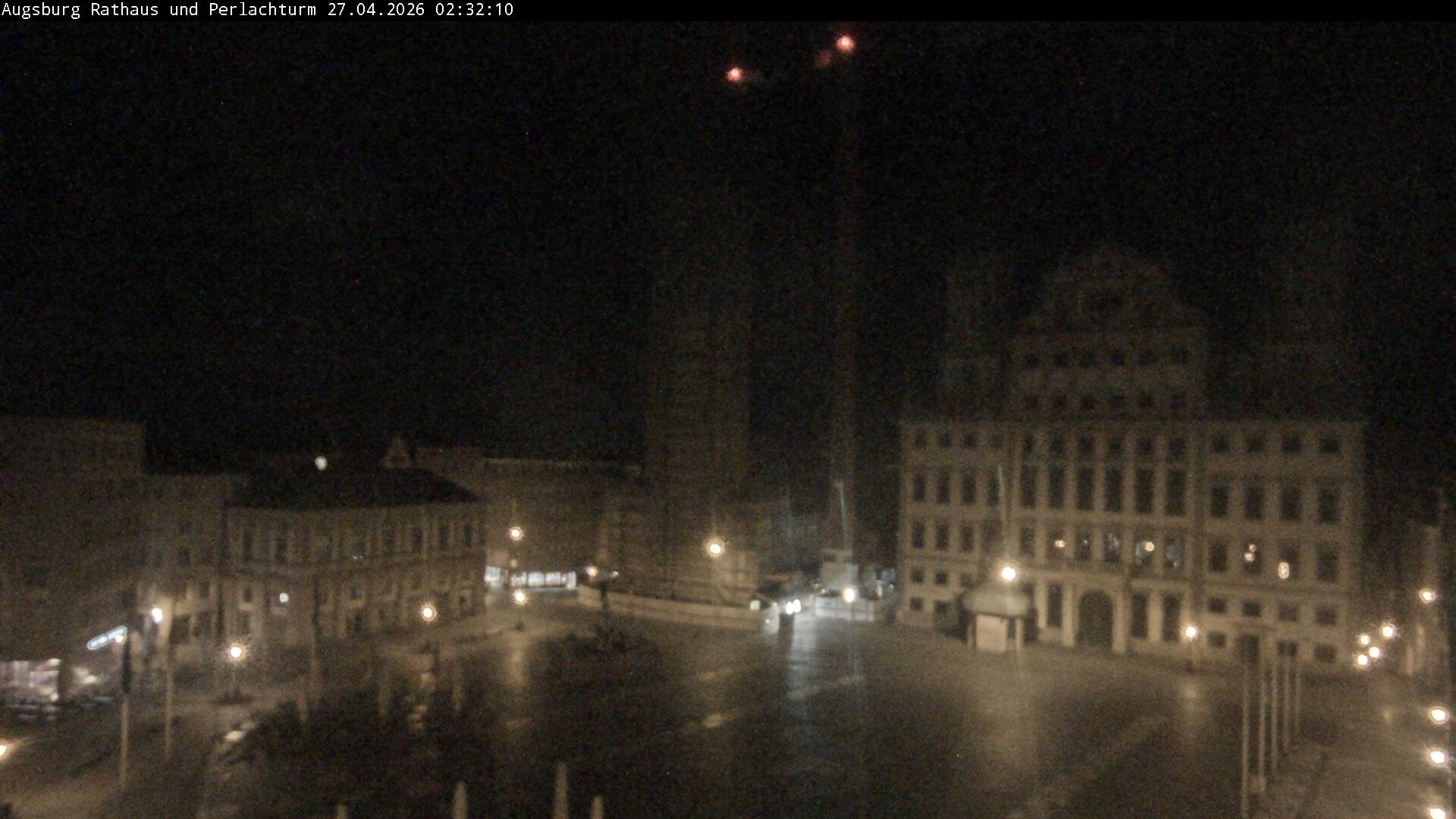 Archiv Foto Webcam Augsburger Rathausplatz und Perlachturm