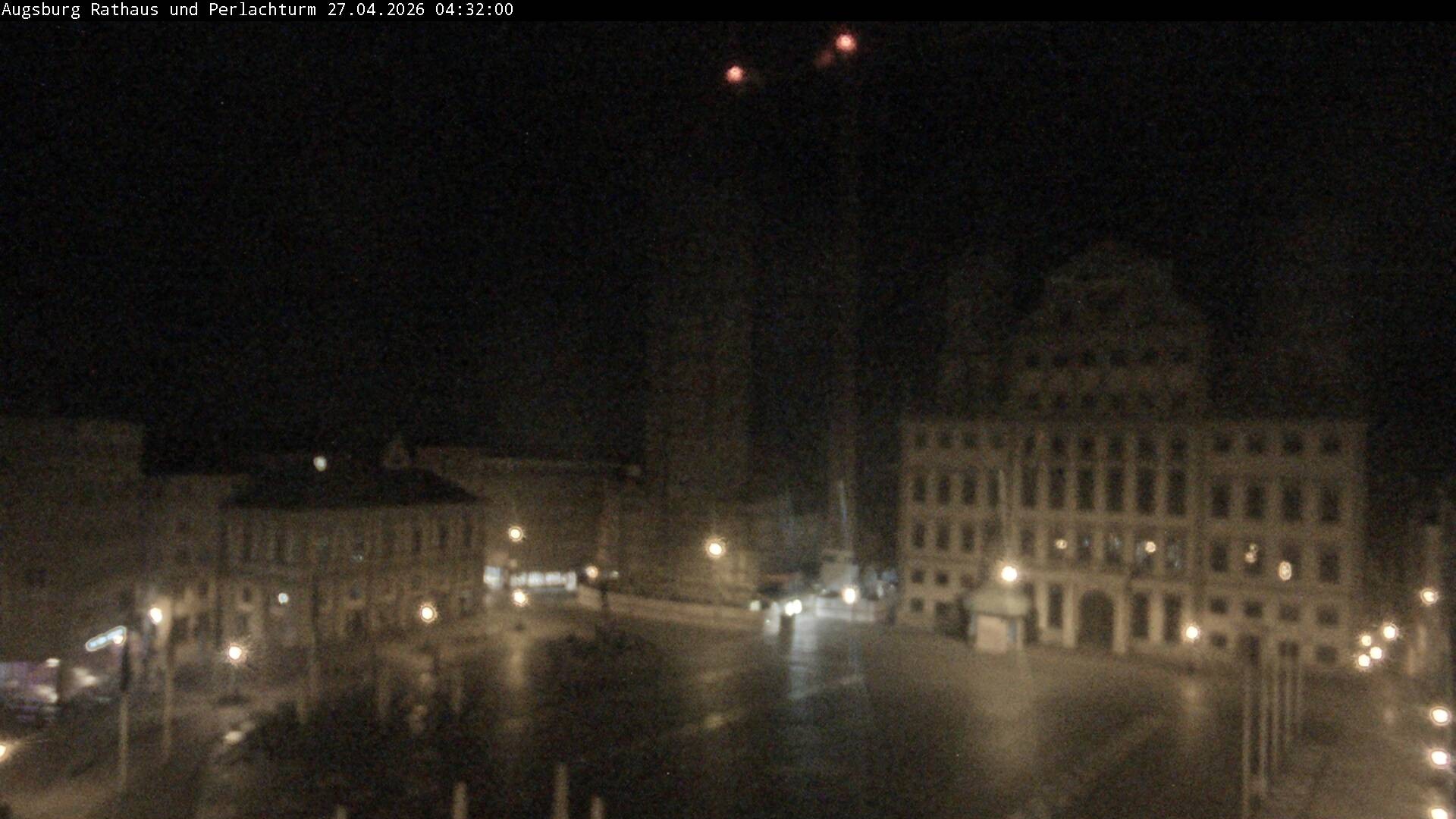 Archiv Foto Webcam Augsburger Rathausplatz und Perlachturm